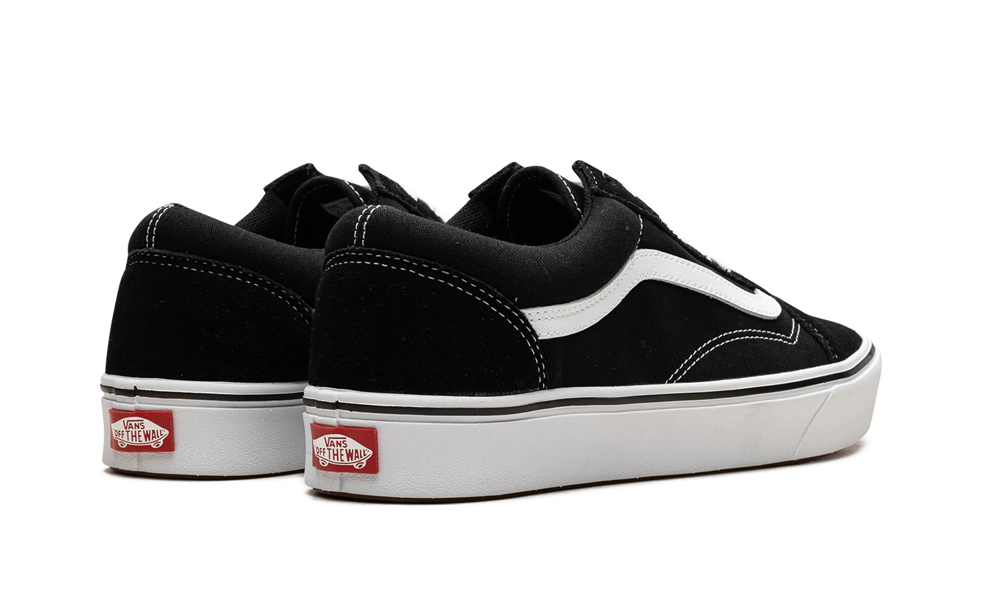 LightweightUpper Comfy Walking Old Skool Comfy Cush "Black White"