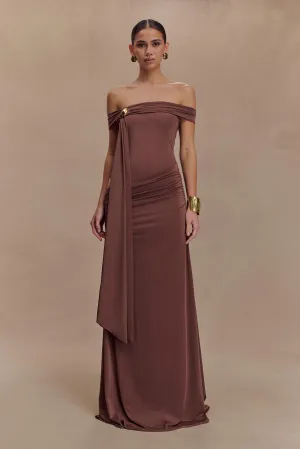 Joy Glow Oliver Slinky Maxi Dress - Chocolate