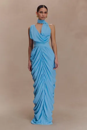 Alex Chiffon Maxi Dress - Blue Fresh Fit