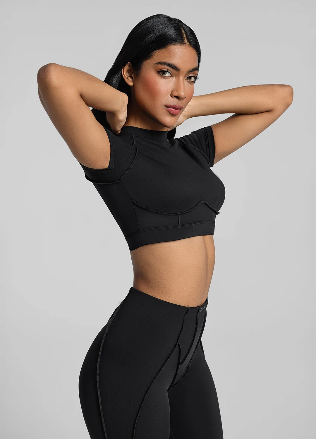 Open-Back Crop Top Stay Freshness Outdoor Use