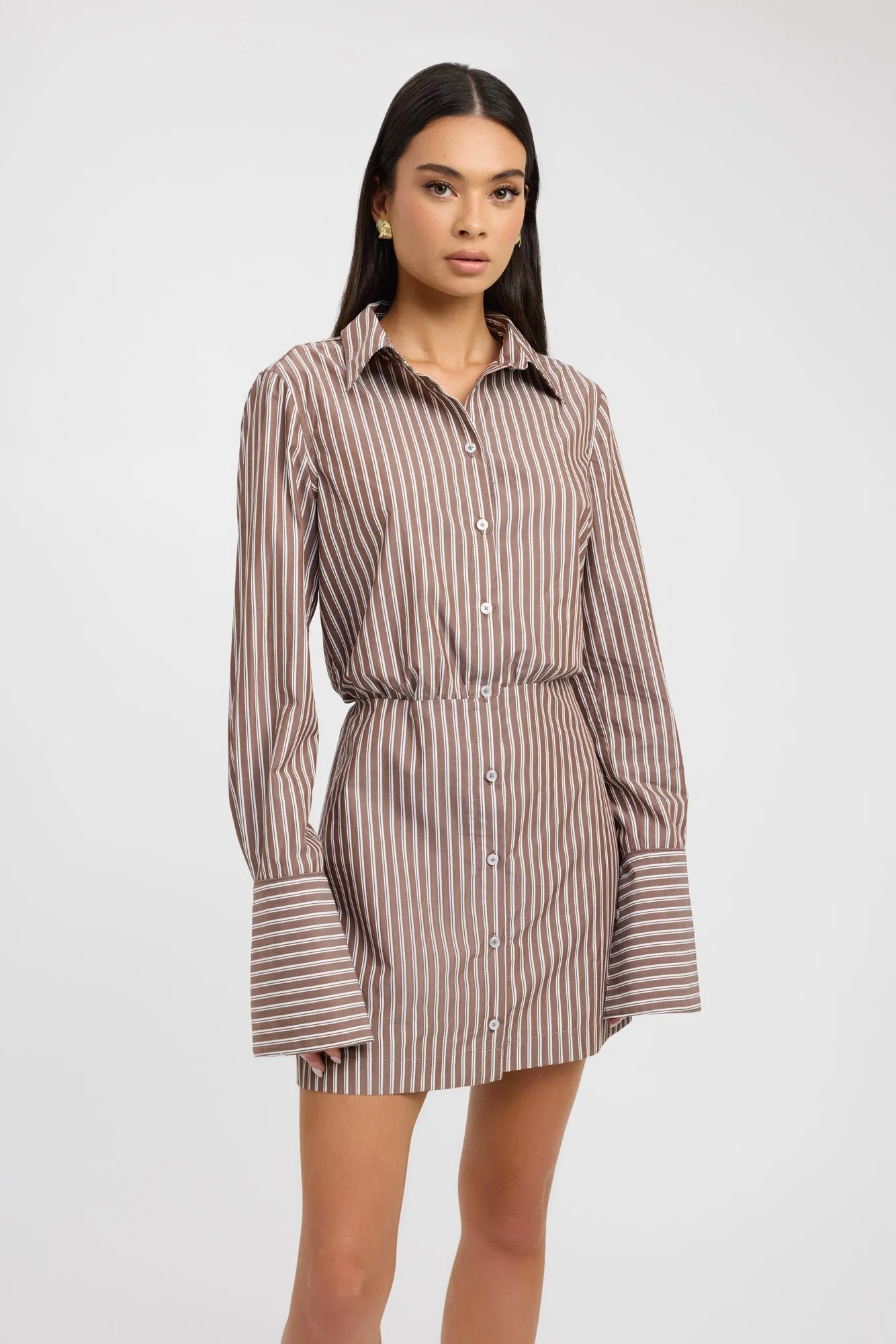 Cozy Base Minimalist Style Harvey Shirt Dress