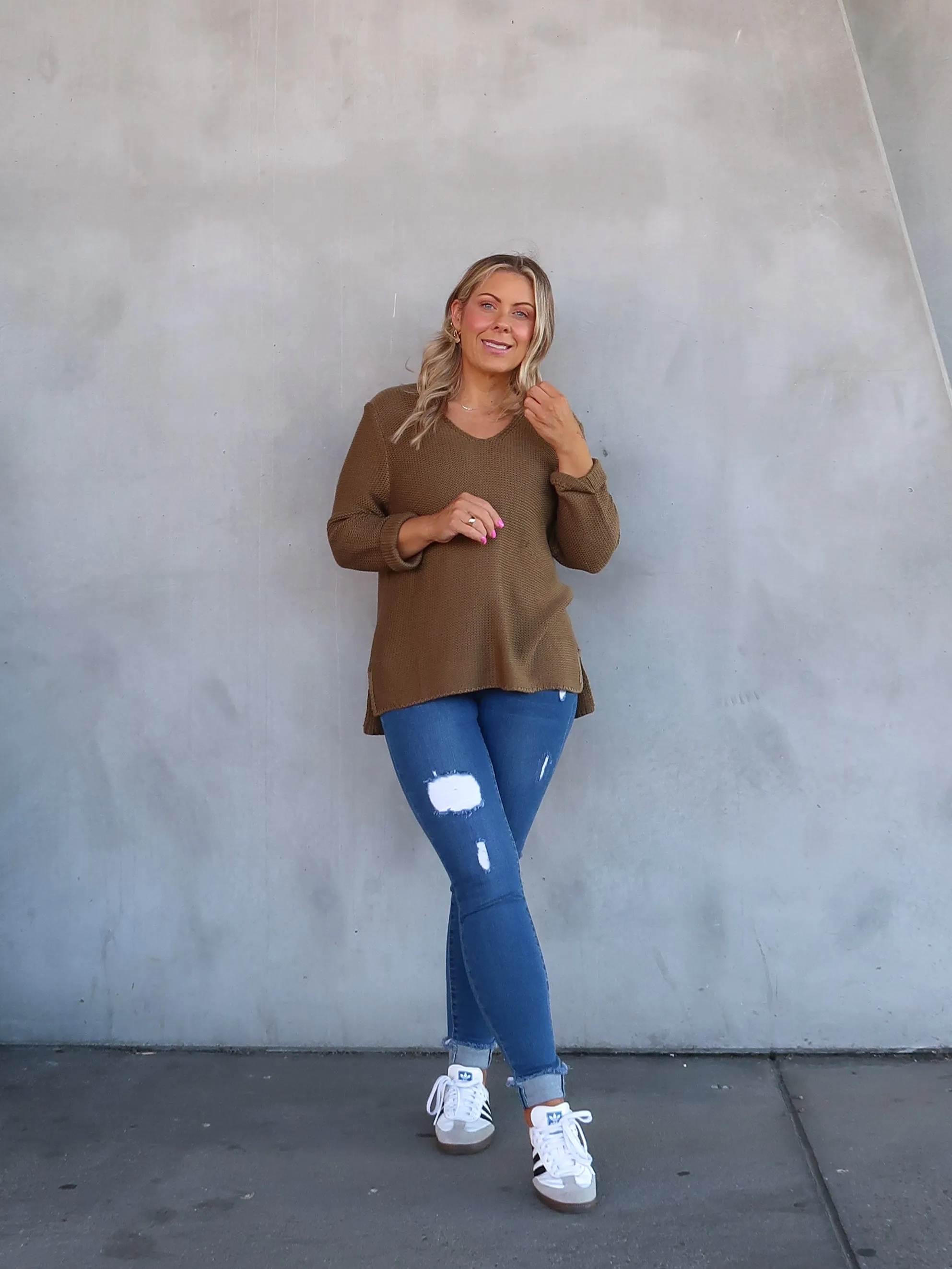 Sailah Knit - Dark Olive EcoFriendly Dye