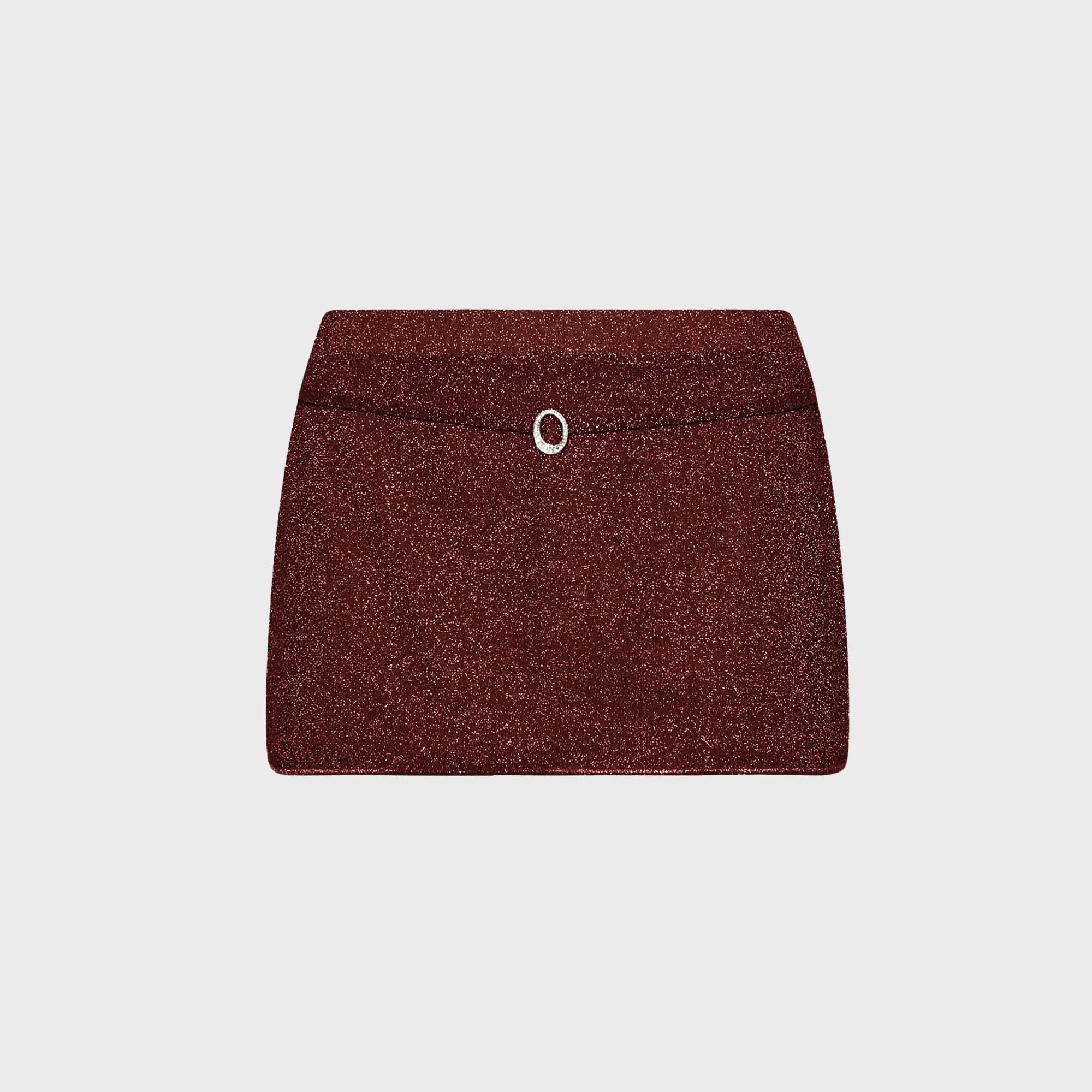 Retro Style Oseree Lumiere Mini Skirt - Burgundy