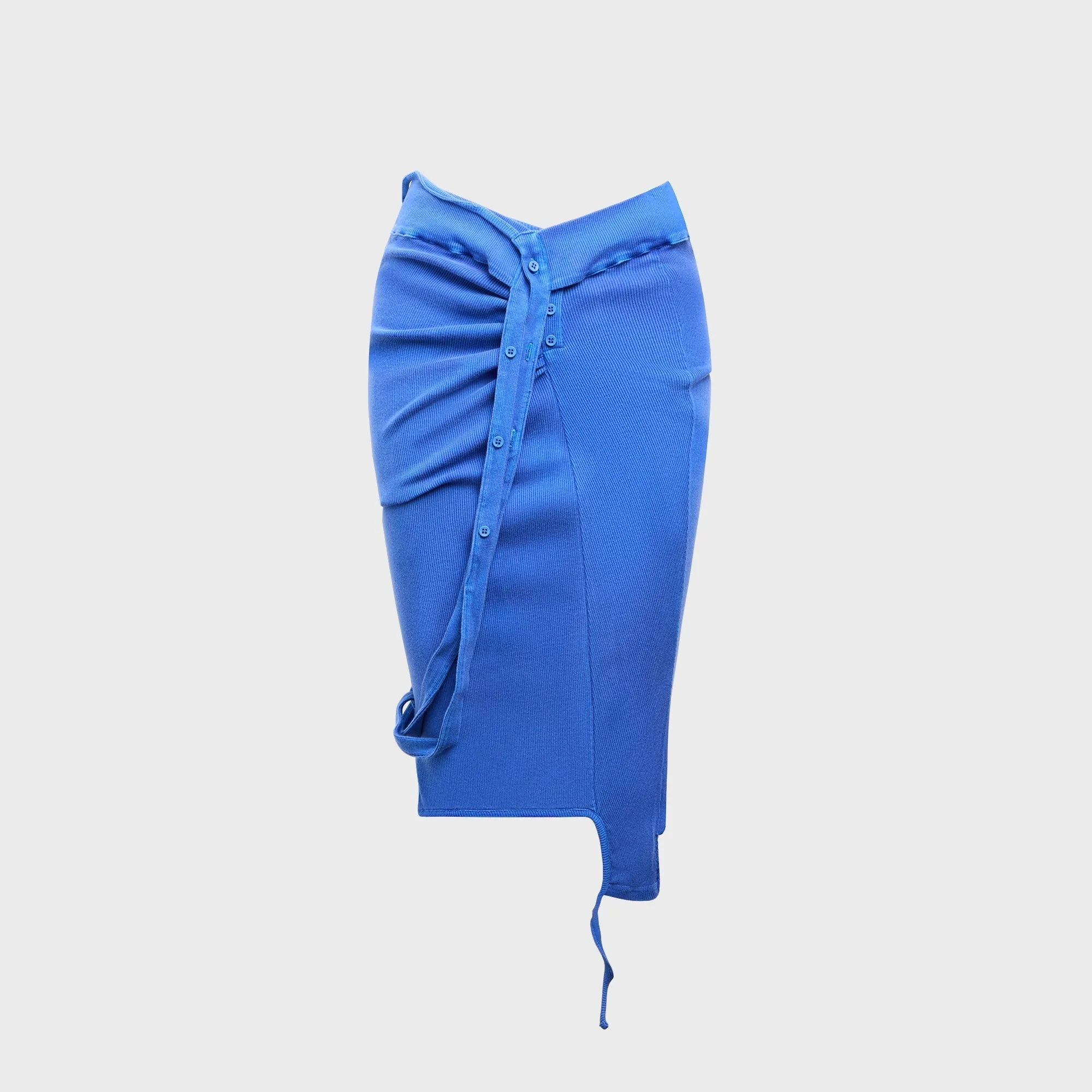 Ottolinger Knee Length Rib Skirt - Blue Elegant Texture