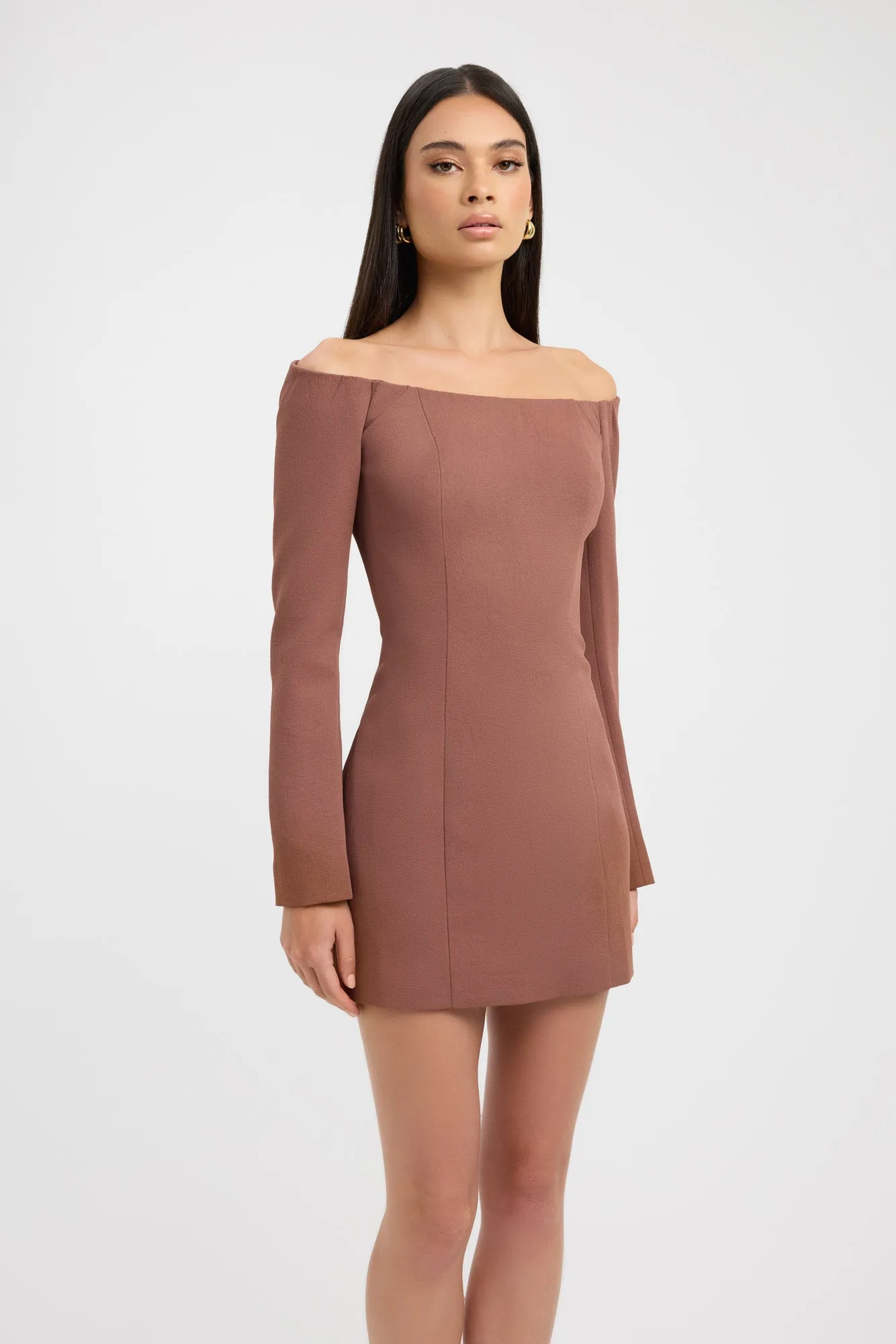 Oyster Long Sleeve Mini Dress Fashionable Touch
