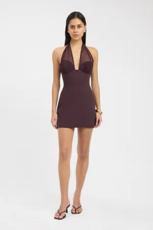 Bright Bloom Timeless Style Oyster Mesh Mini Dress