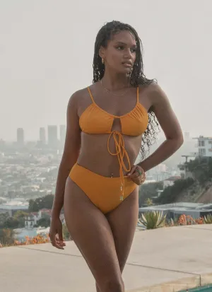 Paradise City Bikini Bottom - Summer Mango Rash Guard Technology