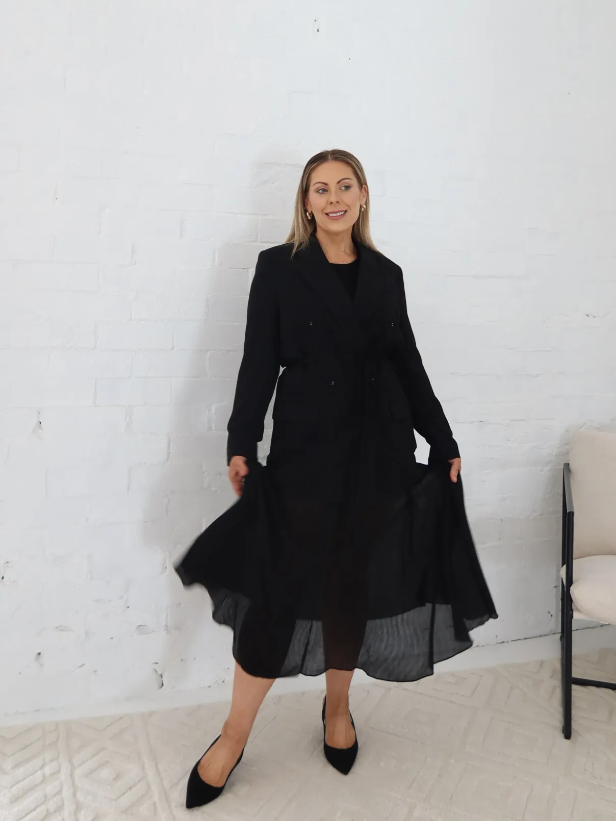 Khiani Skirt - Black Fresh Look Tonal Look