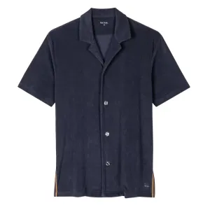 Odor Resistant Treatment UV Protective Coating Paul Smith Towelling Lounge Shirt Navy Blue