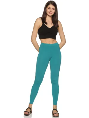 Stretchy Waist Peacock Green ankle