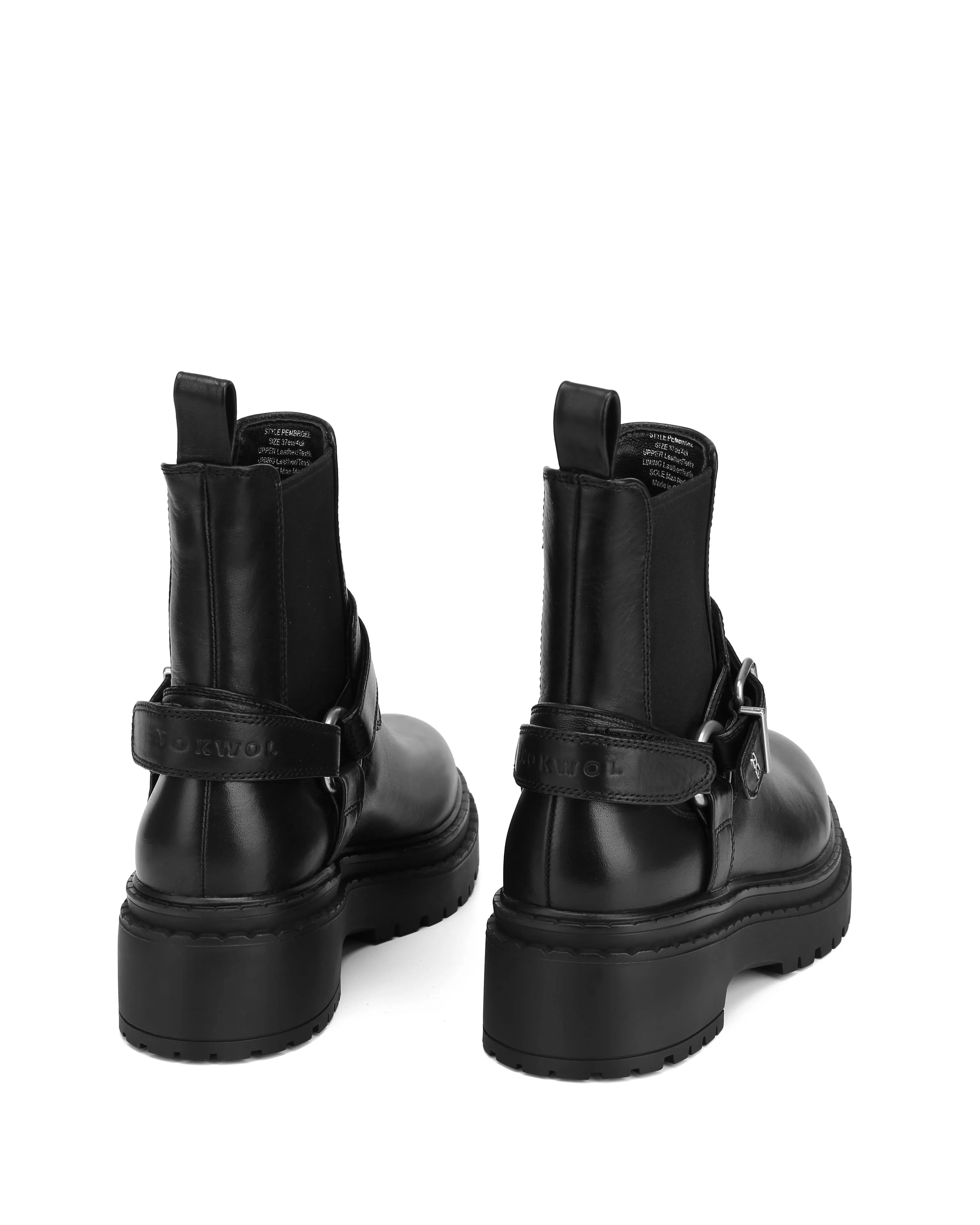 Quick Drying Snowy Path Pembroke Black Leather