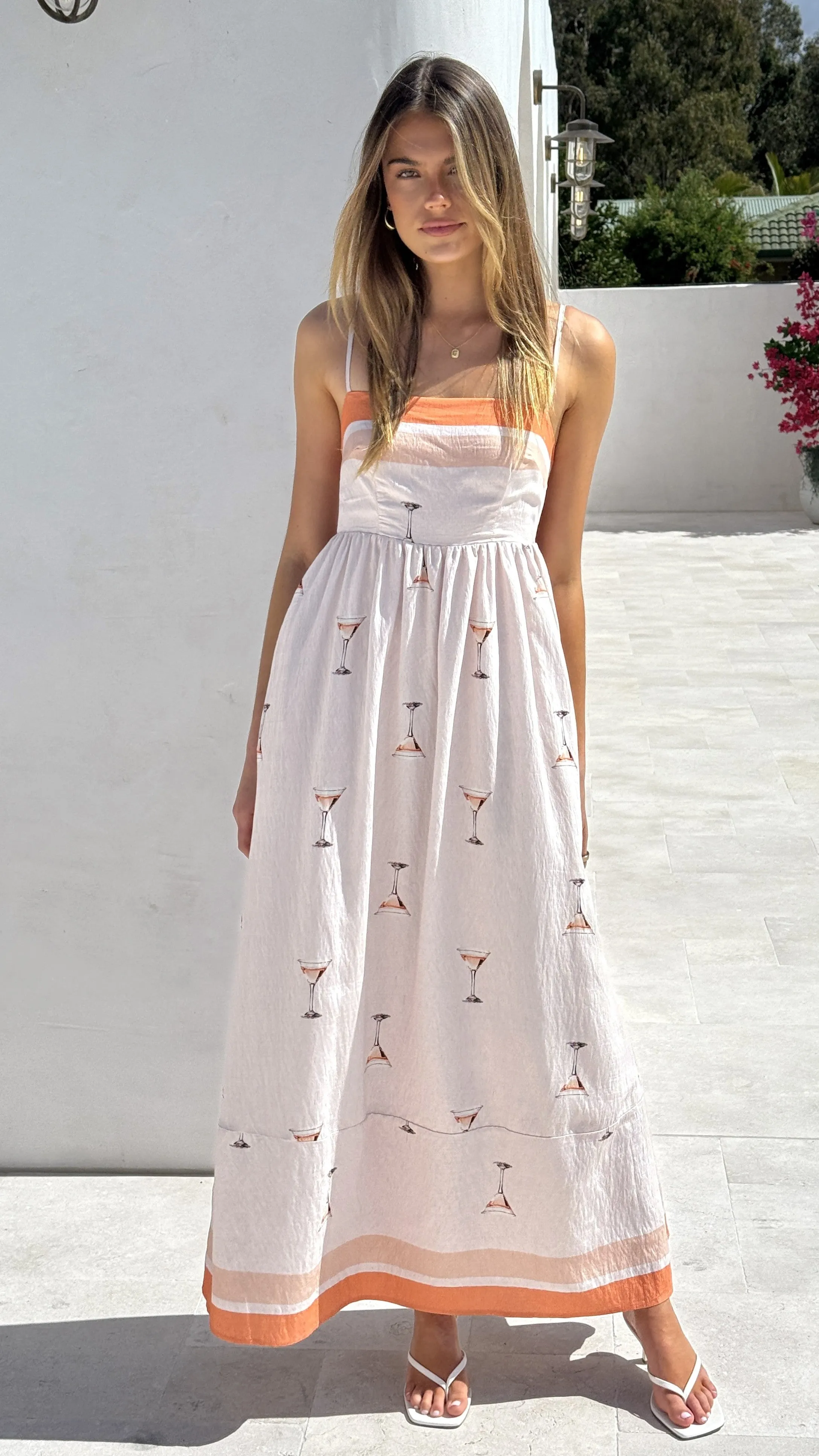 Dream Look Sophisticated Elegance Penny Maxi Dress - Peach Martini