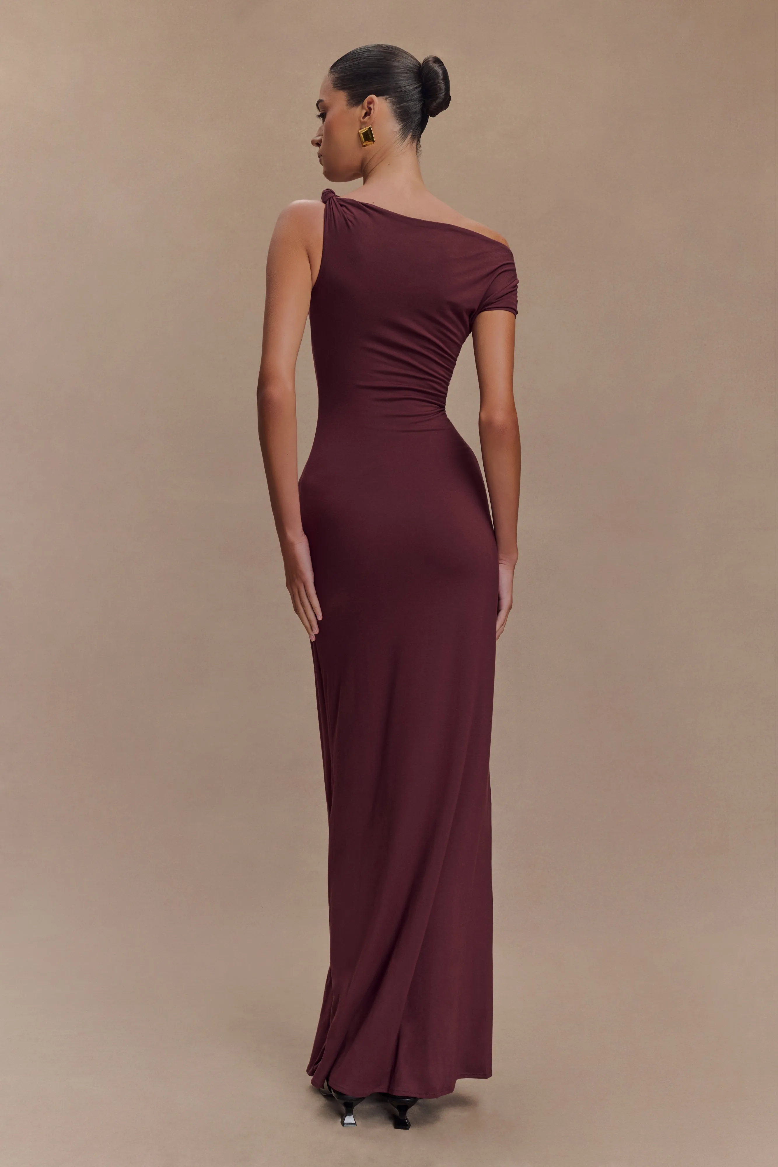 Tamsin Short Sleeve Modal Maxi Dress - Mahogany Work Favorite