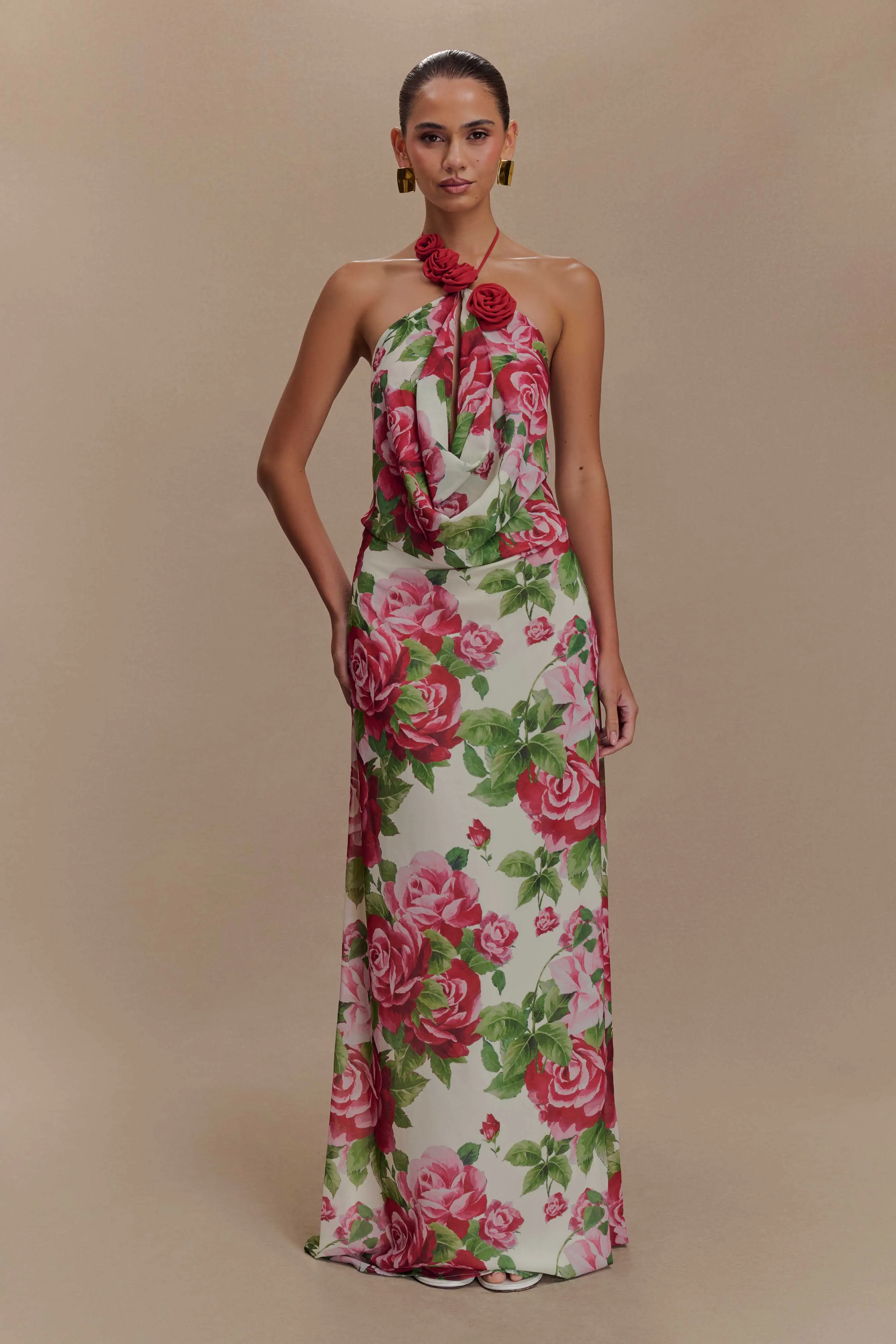 Rosalia Cowl Neck Maxi Dress - Sonia Rose Print Noble Aura