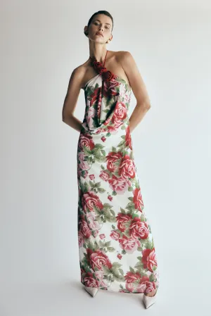 Rosalia Cowl Neck Maxi Dress - Sonia Rose Print Effortless Layering