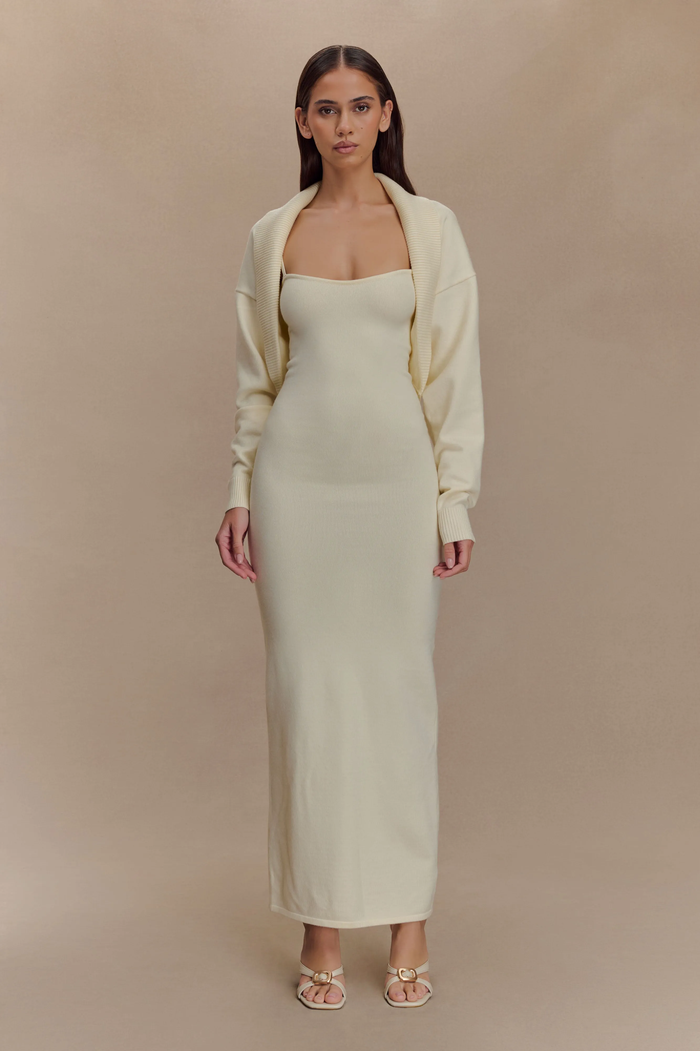 Kingston Knit Maxi Dress - Ivory Sophisticated Look