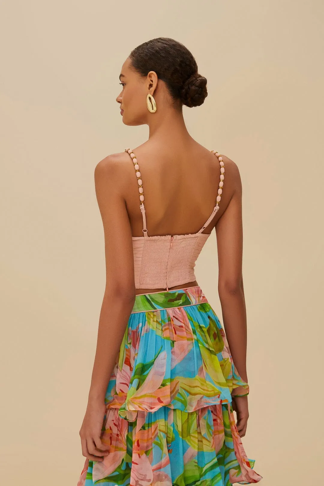 Run Ready Pink Blush Corset Top