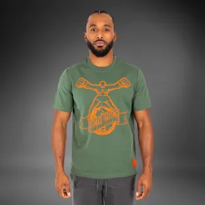 UFC by Venum Ulti-Man T-Shirt - Khaki/Orange Classic Layer Cozy Fit Wear