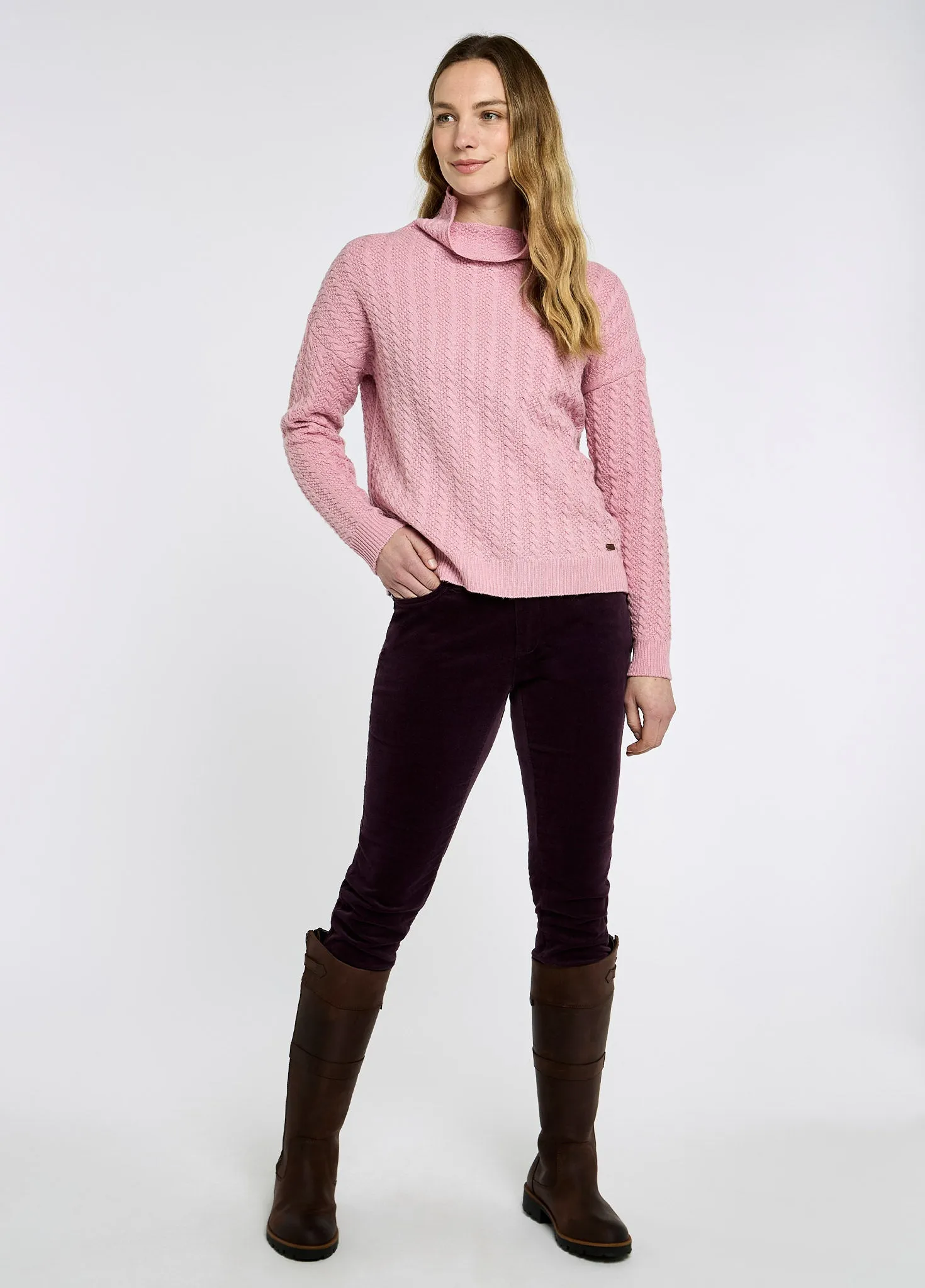 Hopkins Ladies' relaxed fit sweater - Dusky Rose Essential Layer