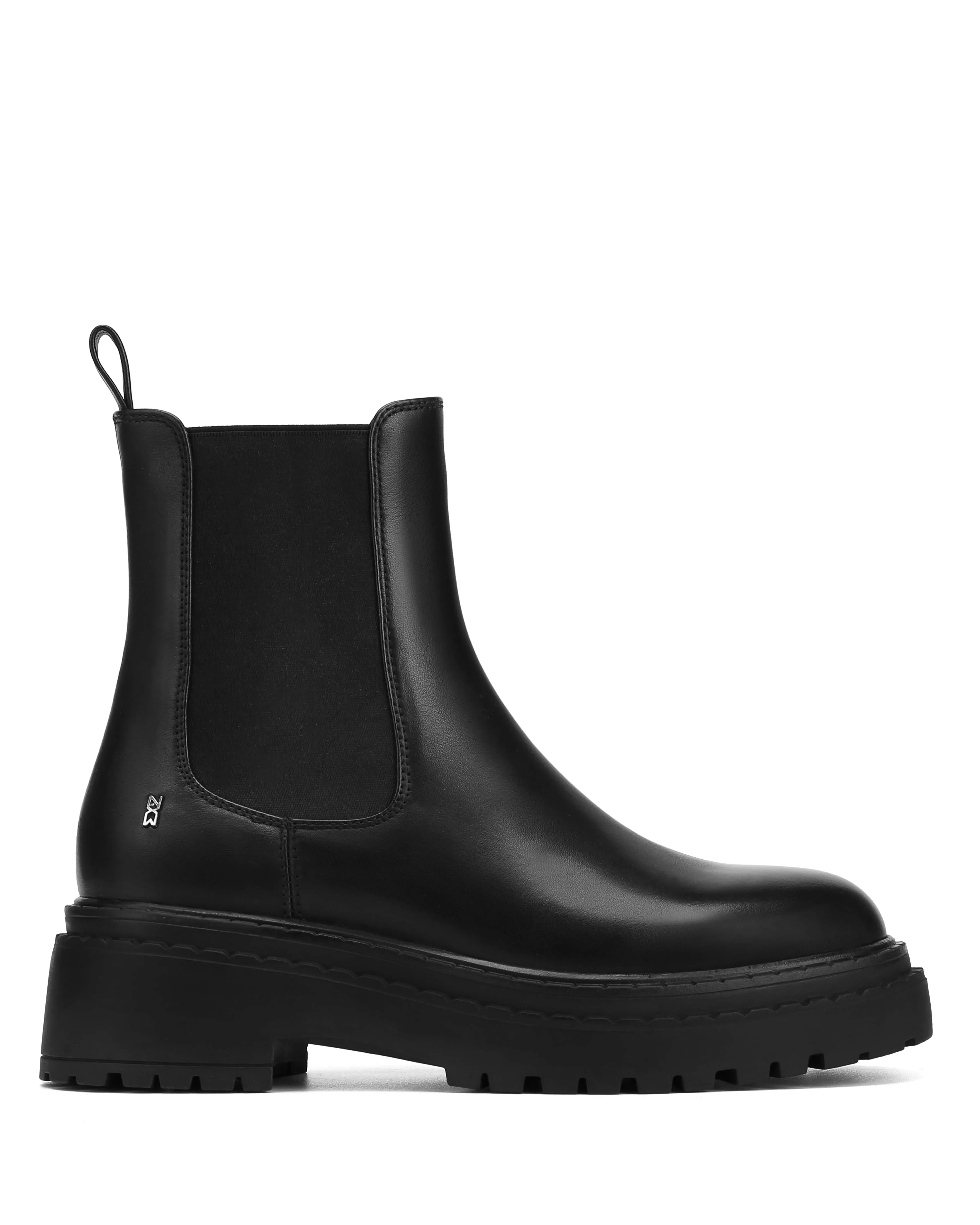 subtle style Prahran Black Waxy Leather