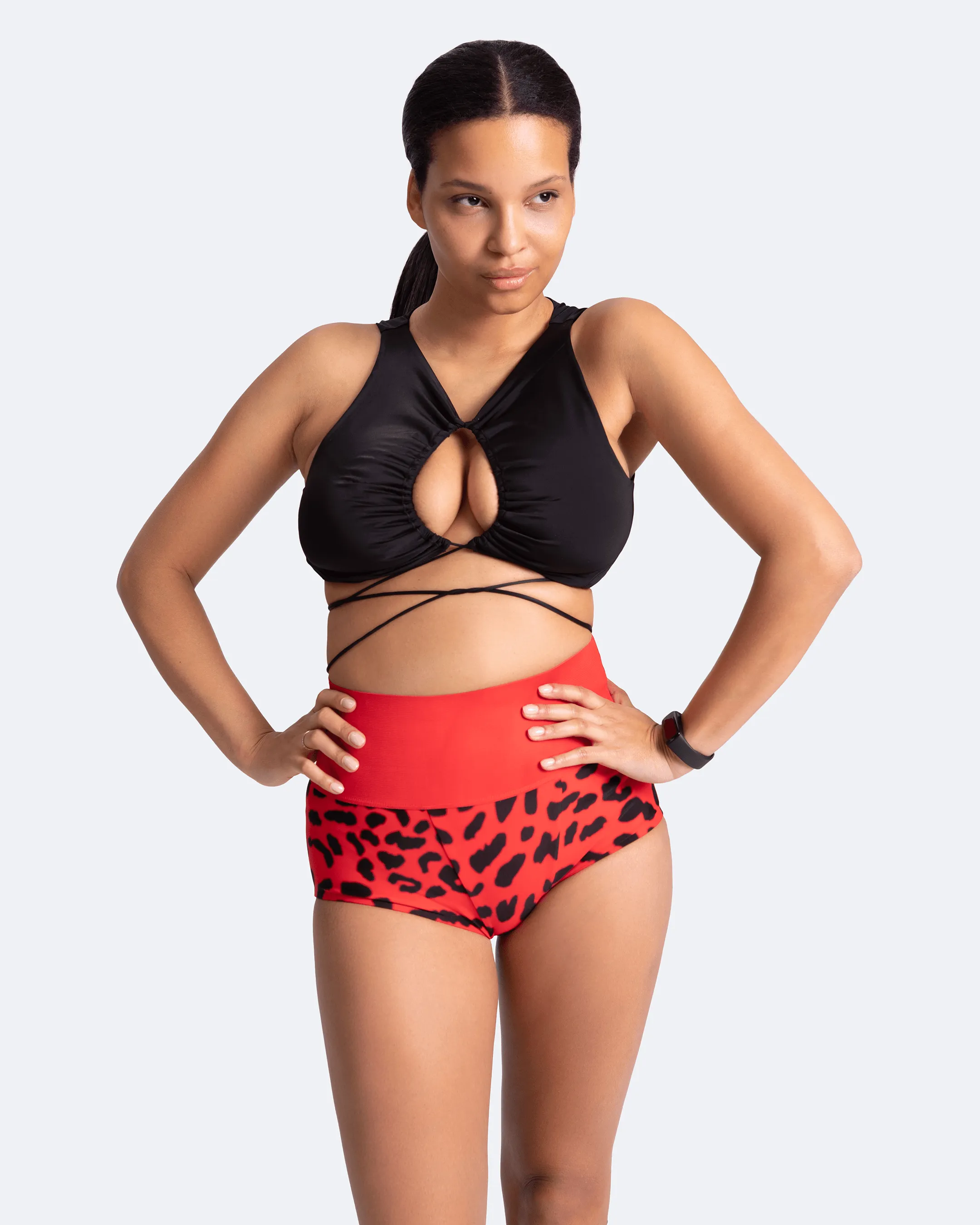 Sexy Front-Tie Support Top Backless seams Minimalist