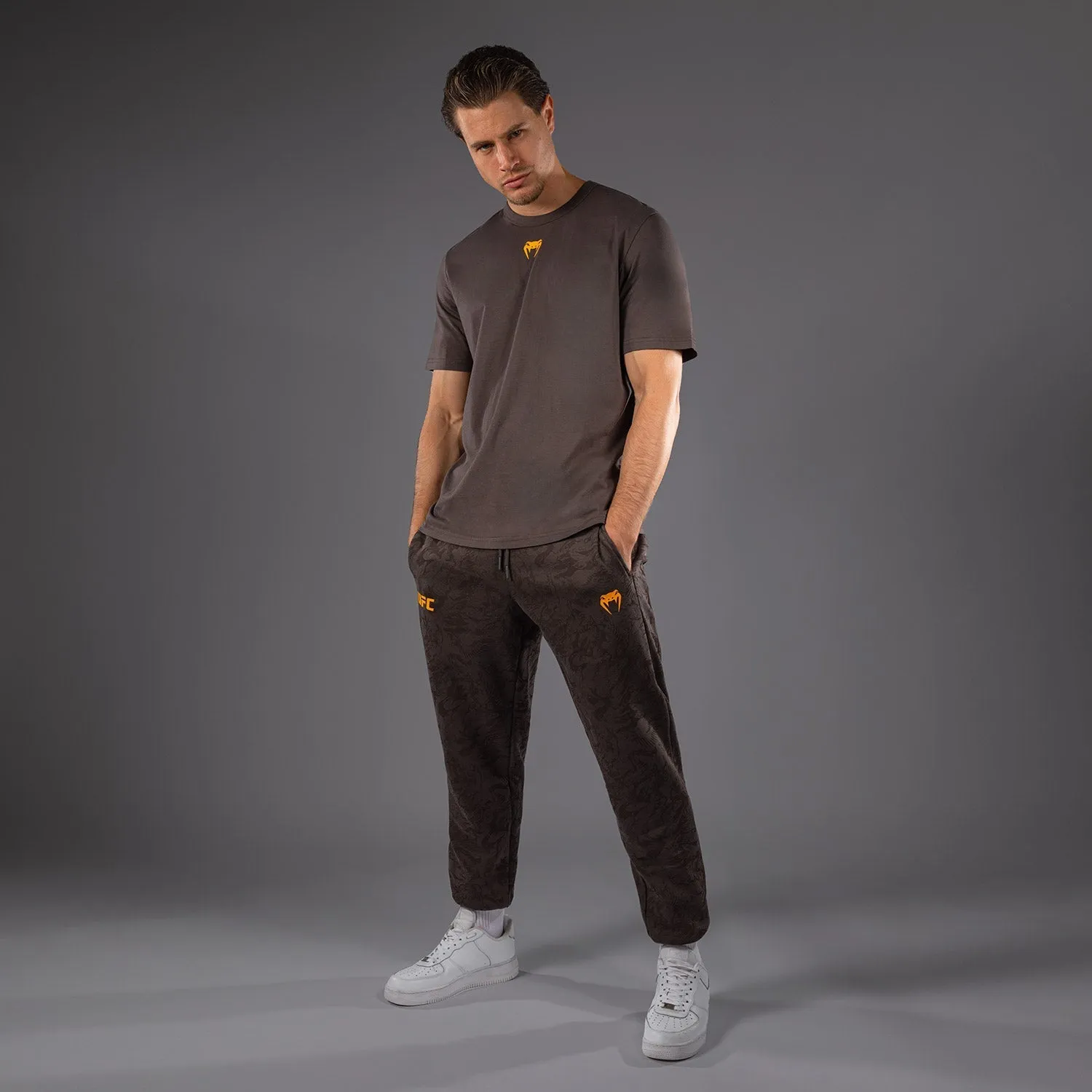 UFC Fusion by Venum Fight Week Men??s Short Sleeve T-Shirt - Solid Earthen Brown Perfect for Vacation