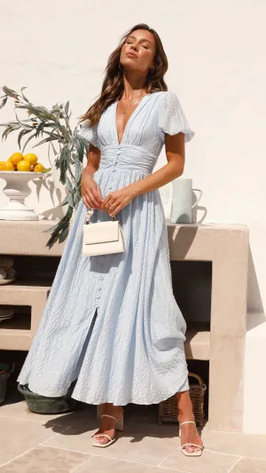 Faiz Maxi Dress - Light Blue Chic Fit Wear