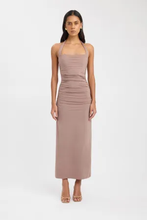 Contemporary Waist Perfectly Crafted Hailey Halter Dress
