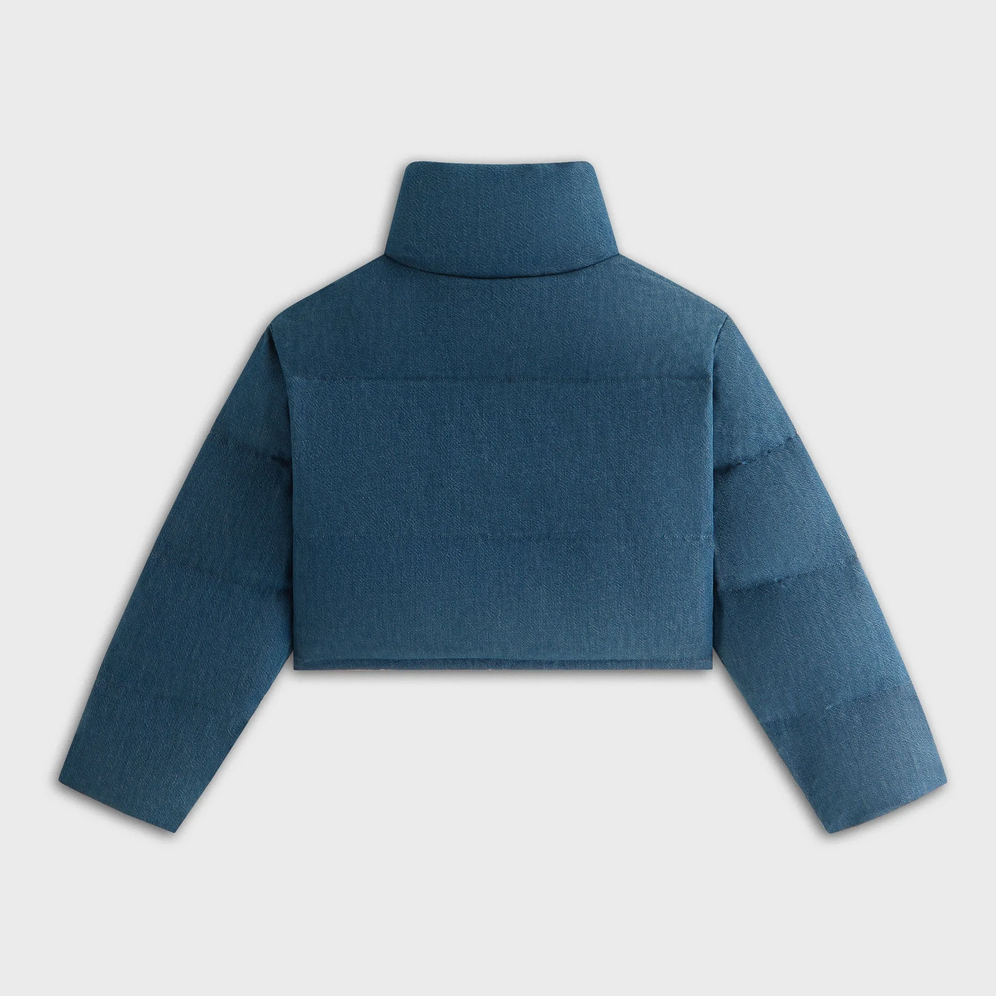 Waterproof Zipper Kith Women Shae Tinted Denim Cropped Puffer - Luka Wash