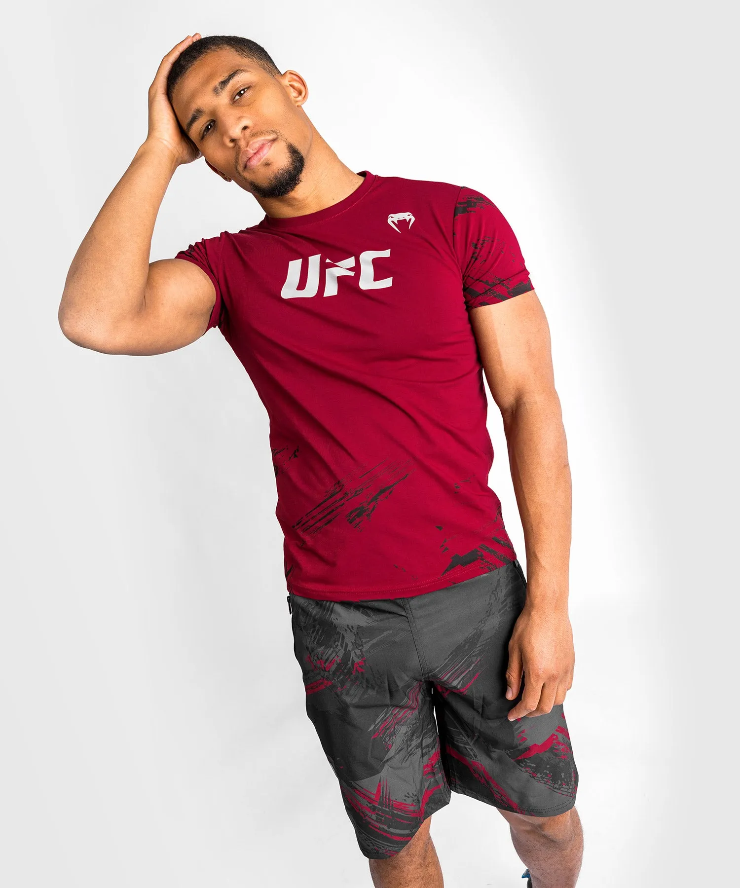 UFC Venum Authentic Fight Week Men??s 2.0 Short Sleeve T-Shirt - Red Bold colors