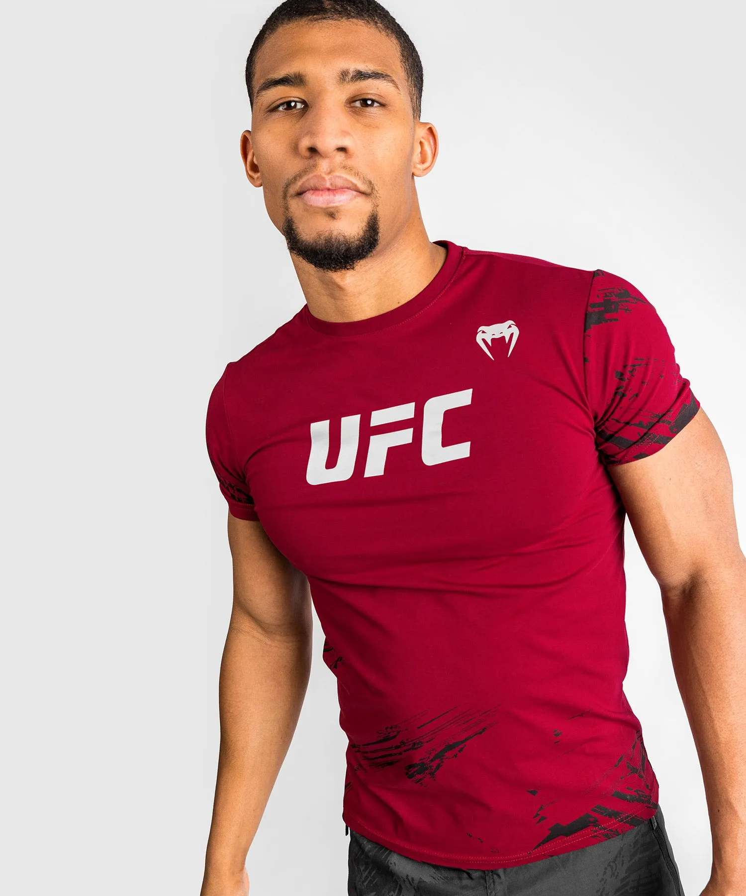 Soft Touch Fabric Organic Cotton Construction UFC Venum Authentic Fight Week Men??s 2.0 Short Sleeve T-Shirt - Red