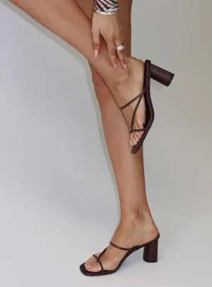 The Becka Heels Chocolate Comfortable Linings