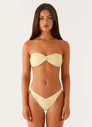Delta Bikini Bottoms - Lemon Sunbathing Look Resort Lifestyle