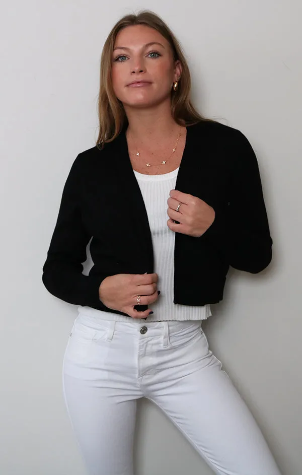 Green Soul Open Glow Open Front Crop Cardi