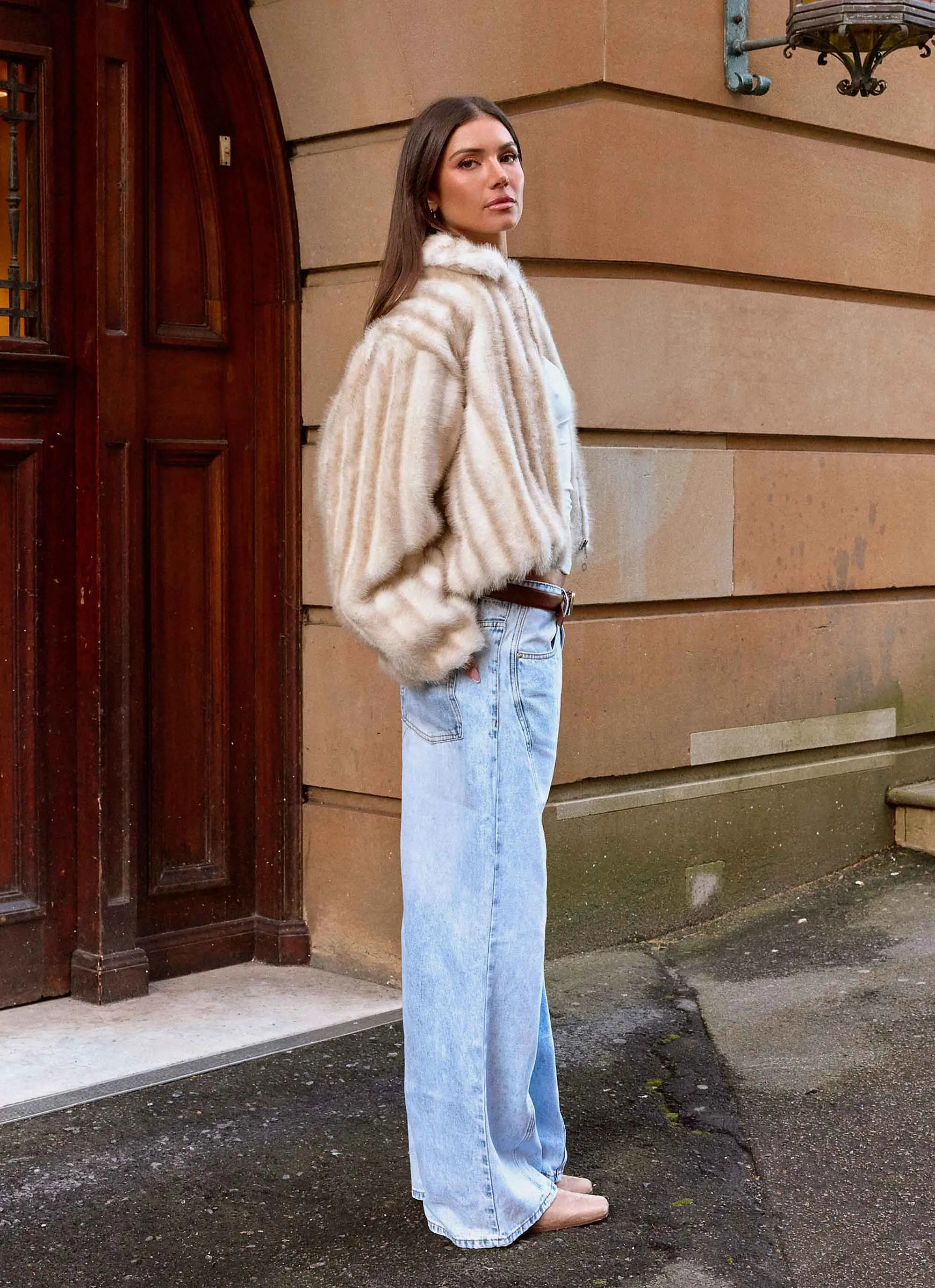 Weekend Casual Fit Naylor Faux Fur Jacket - Blonde