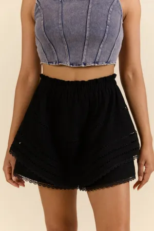 Reinforced Seams Highway Harmony Woven Black Skort SALE