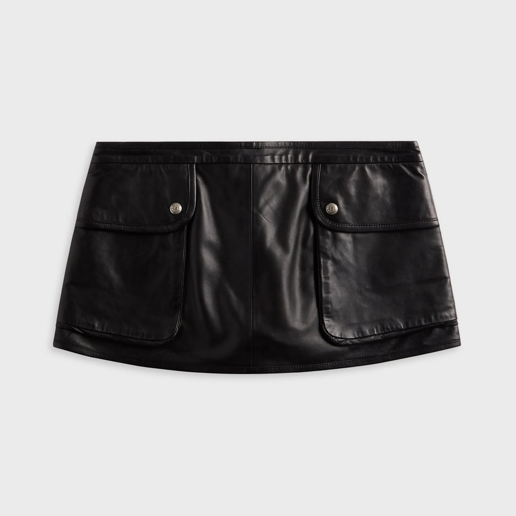 R13 Leather Layered Skirt - Black Reinforced Hems Light Outfit
