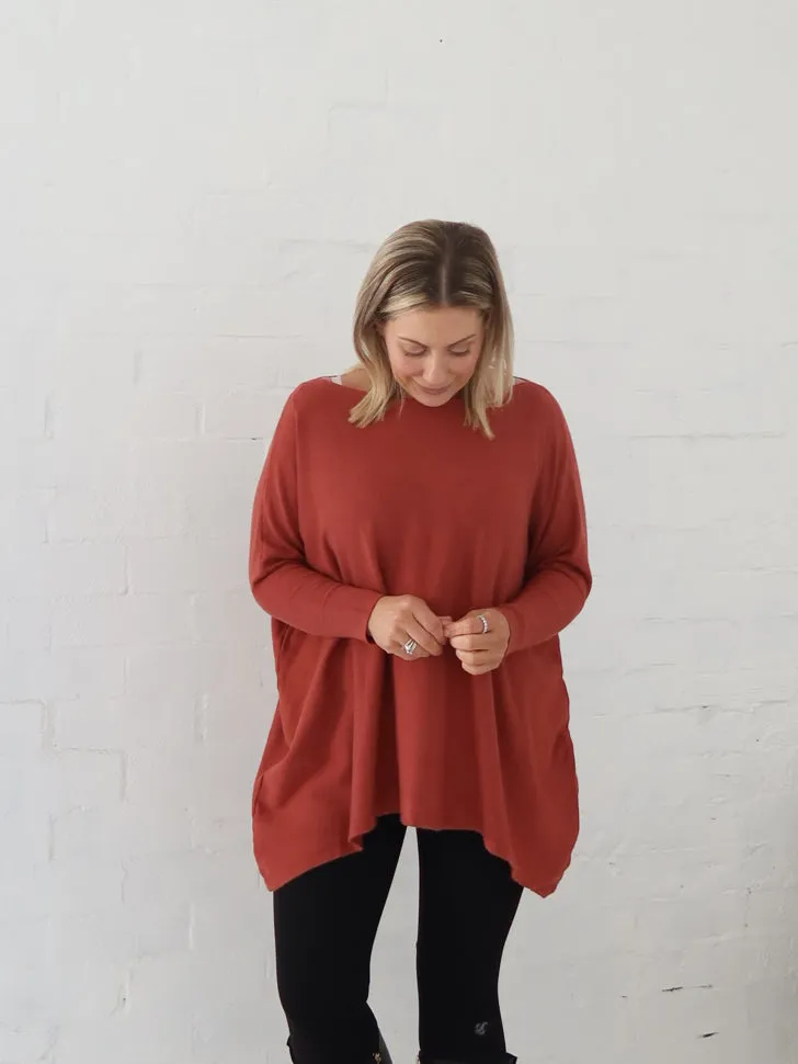 Pure Detail Durable Reinforced Hems Scout Knit - Rust