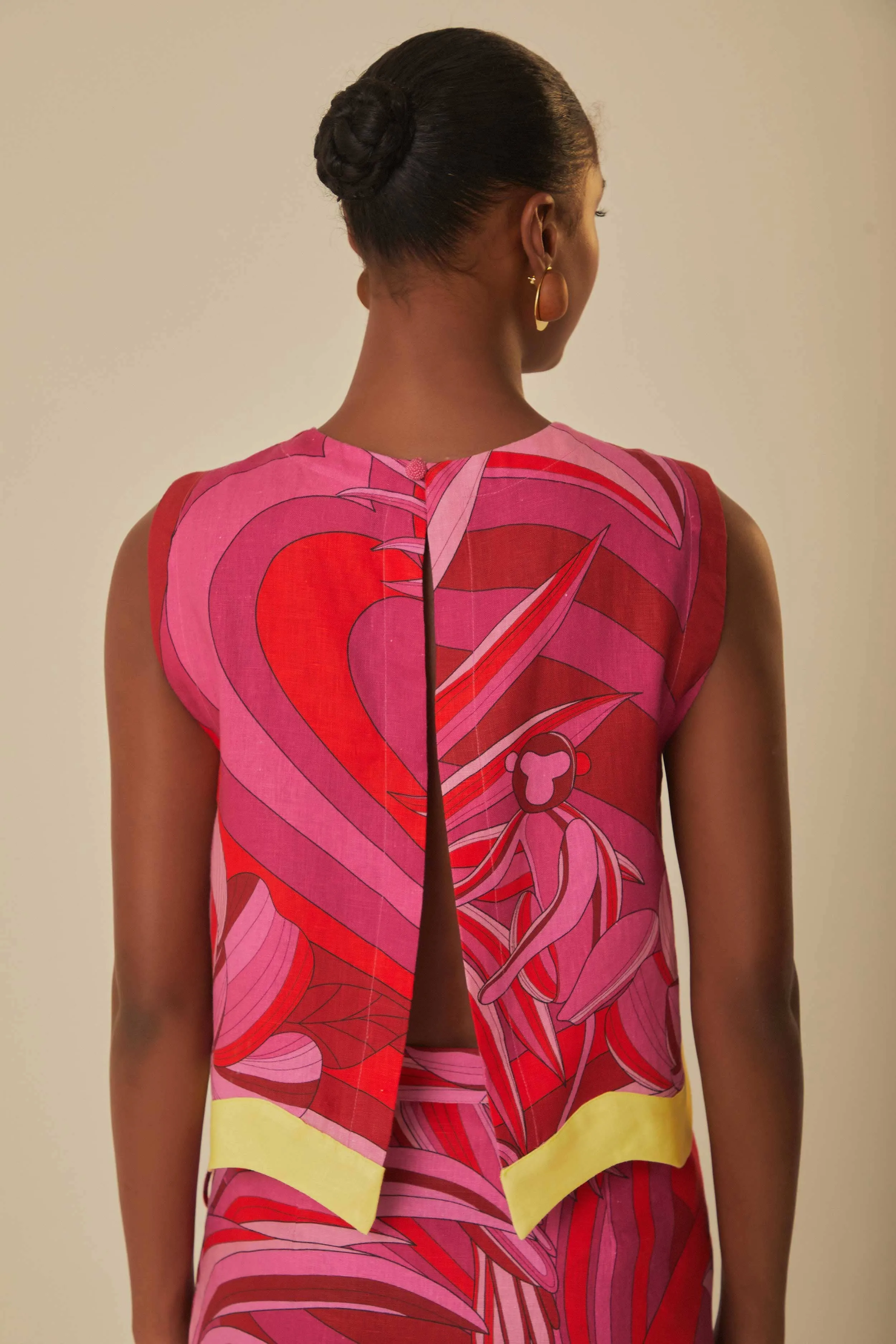 Flash Look Red Endless Summer Crop Top