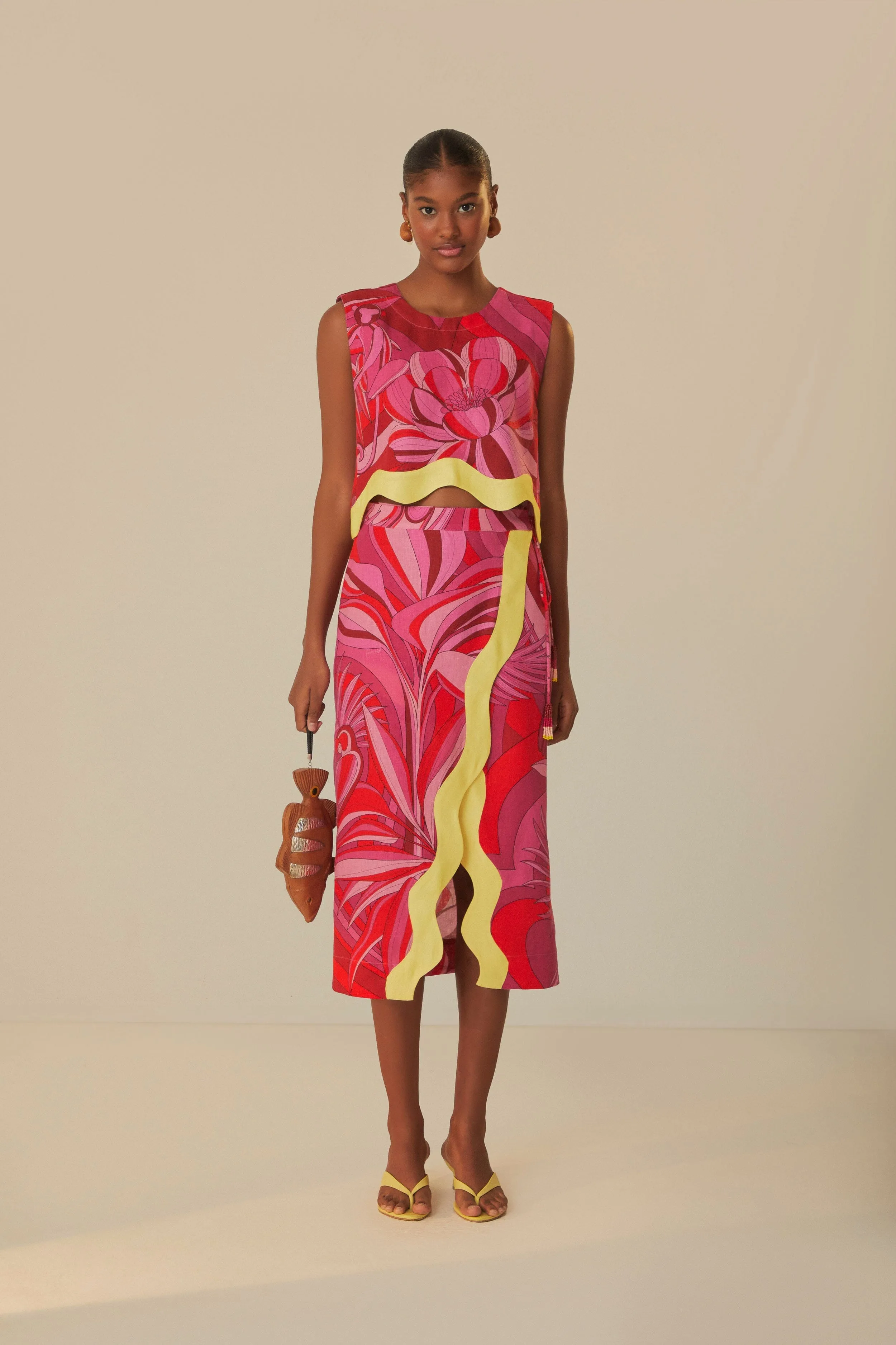 Red Endless Summer Crop Top Art Core