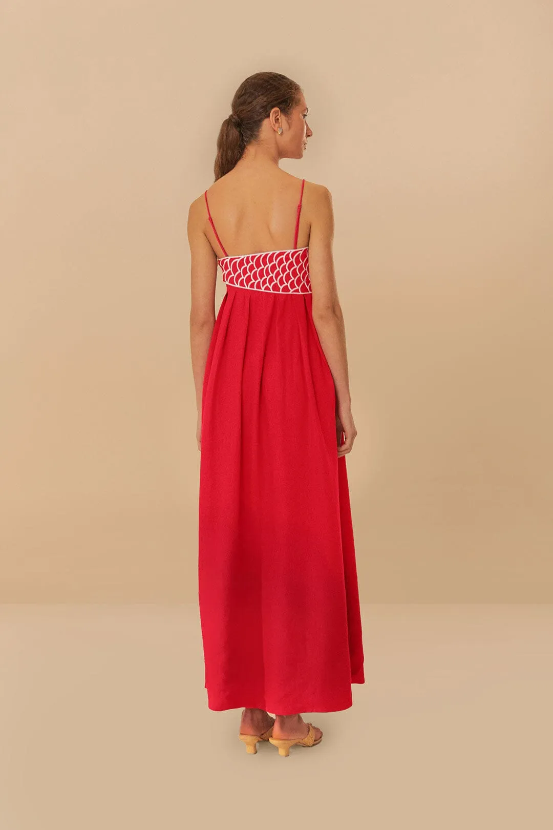Red Fish Top Maxi Dress Sustainable Wear