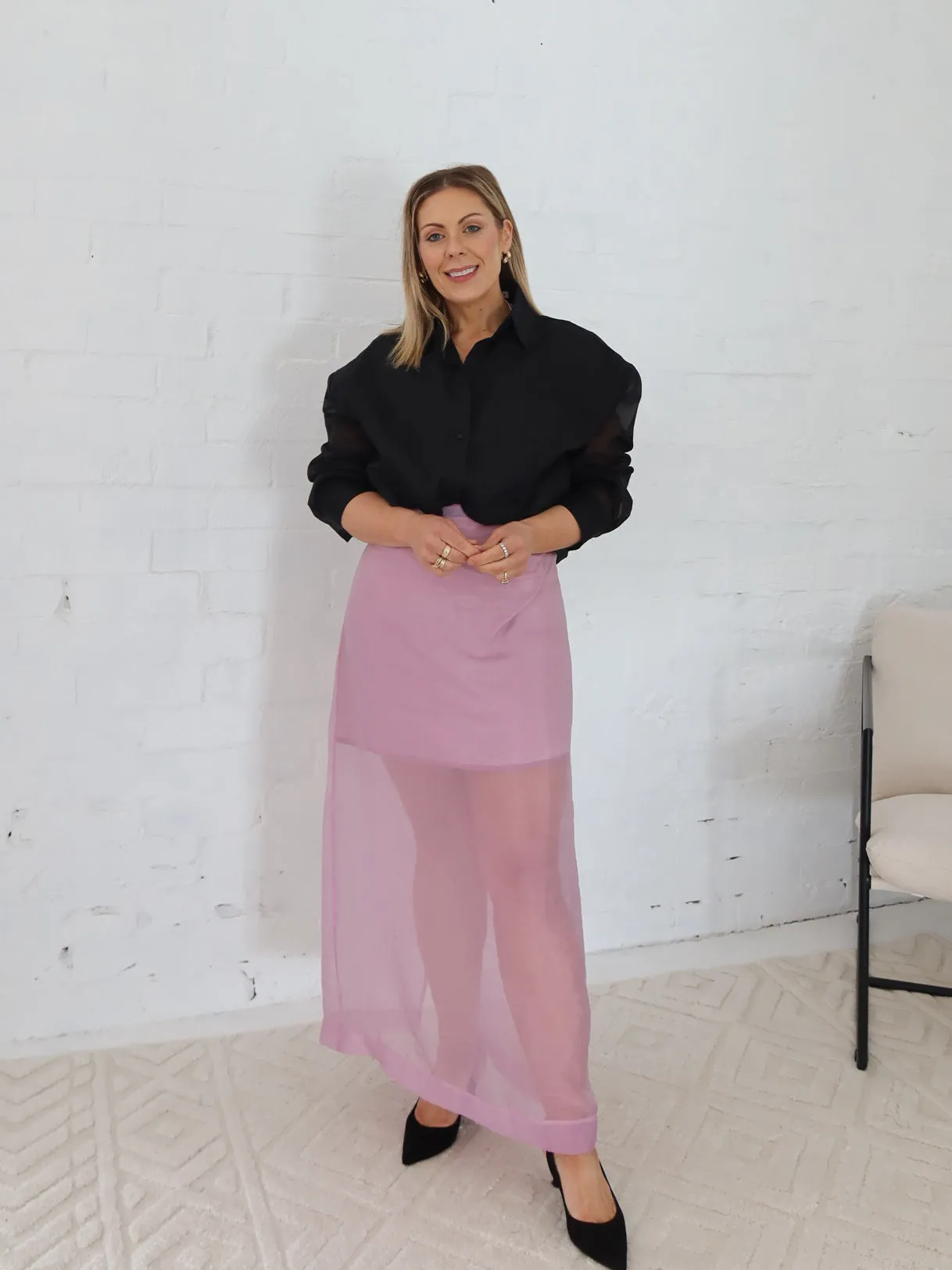 Elegant Feel Remy Skirt- Lilac