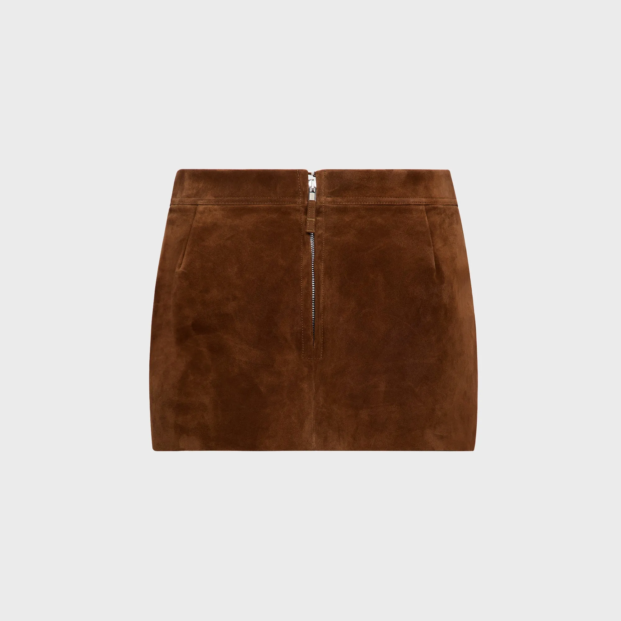 Rick Owens Cutoff Mini Skirt - Chestnut Asymmetrical Cut Comfy Fit