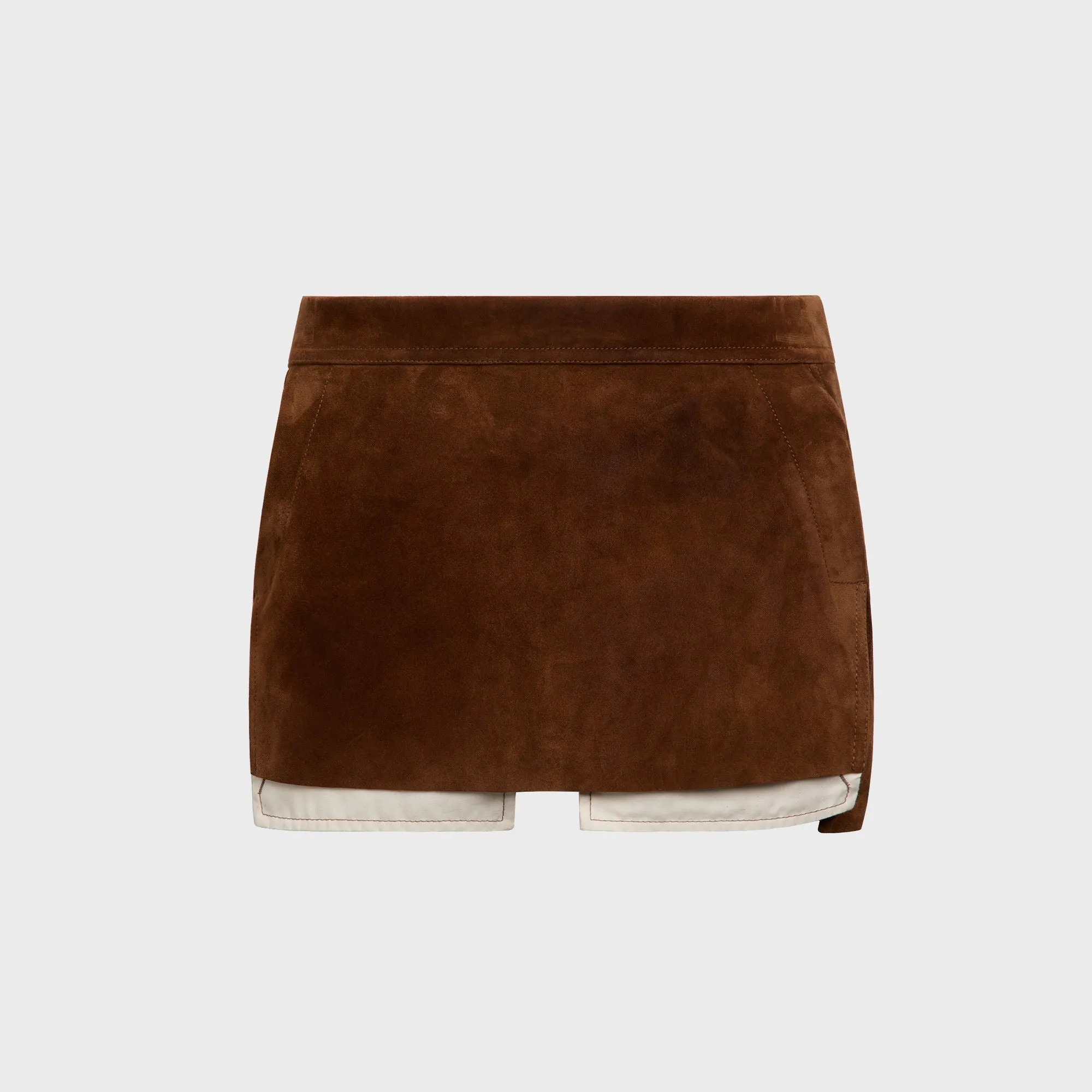 Rick Owens Cutoff Mini Skirt - Chestnut Collector??s Item