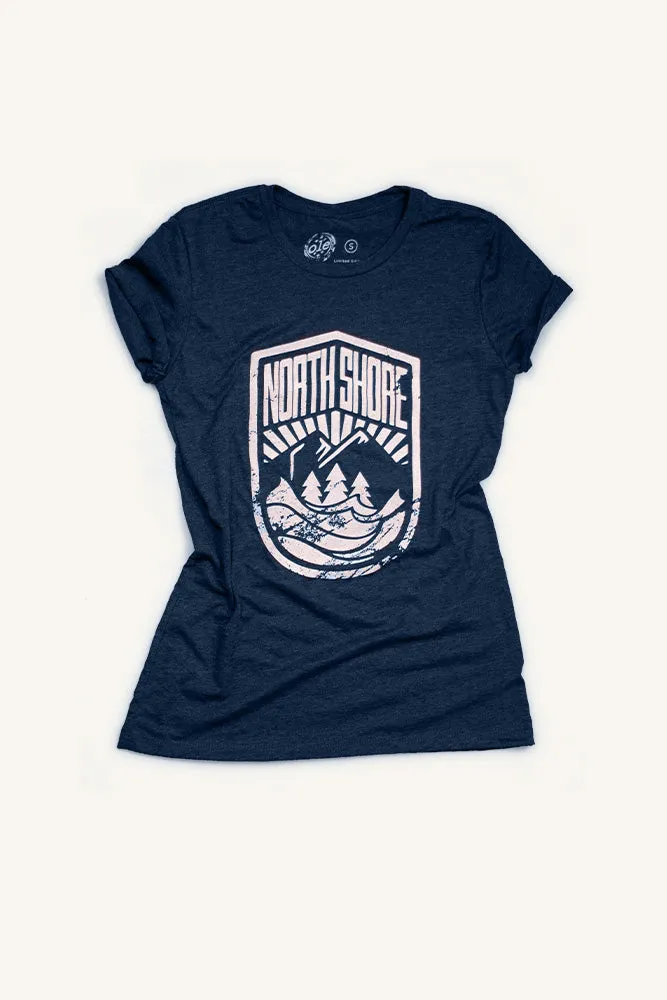 Anti Pill Surface North Shore Crest T-shirt (Womens)