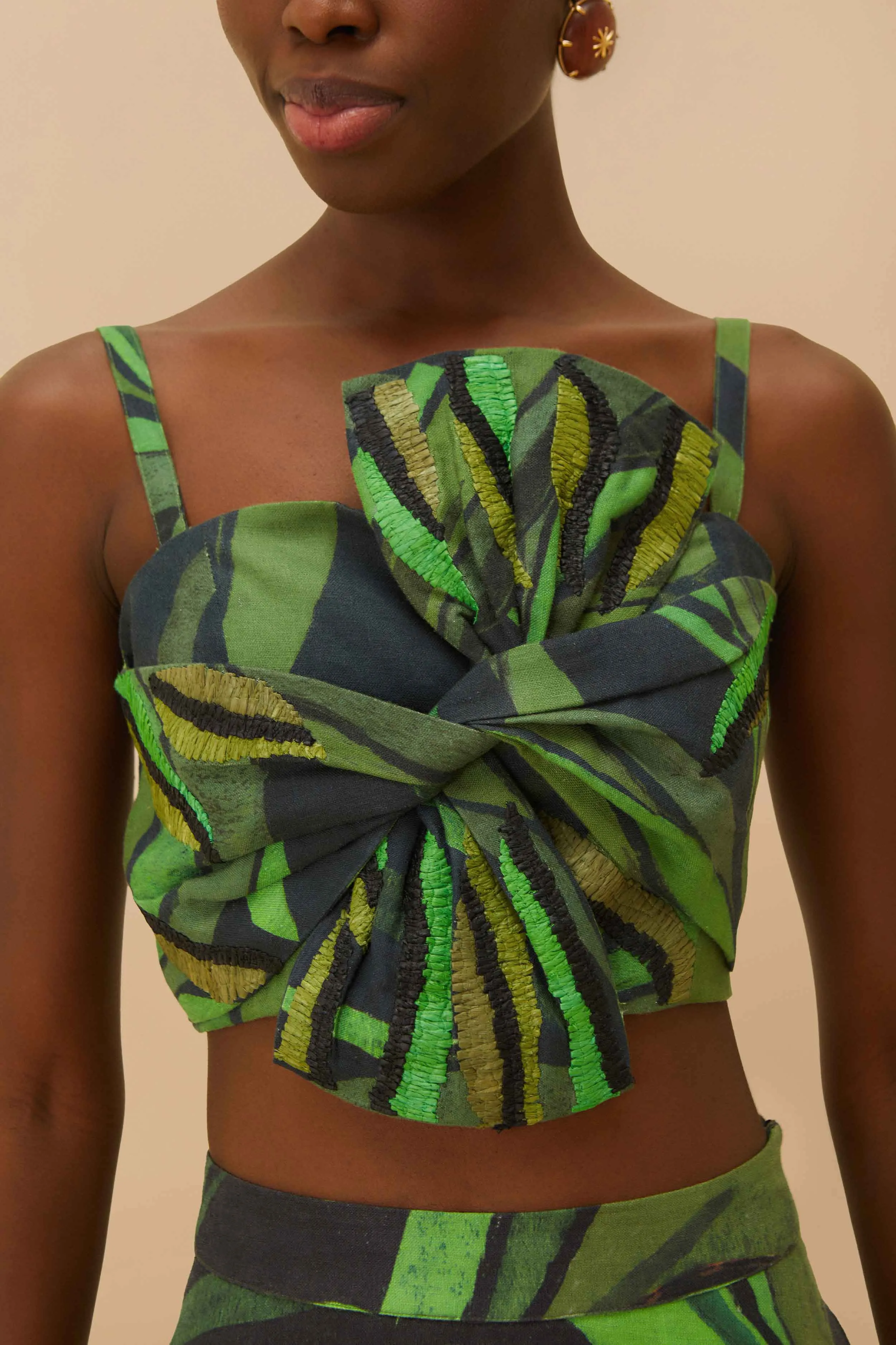 StaticFree Material Sophisticated Style Coconut Tree Flow Top