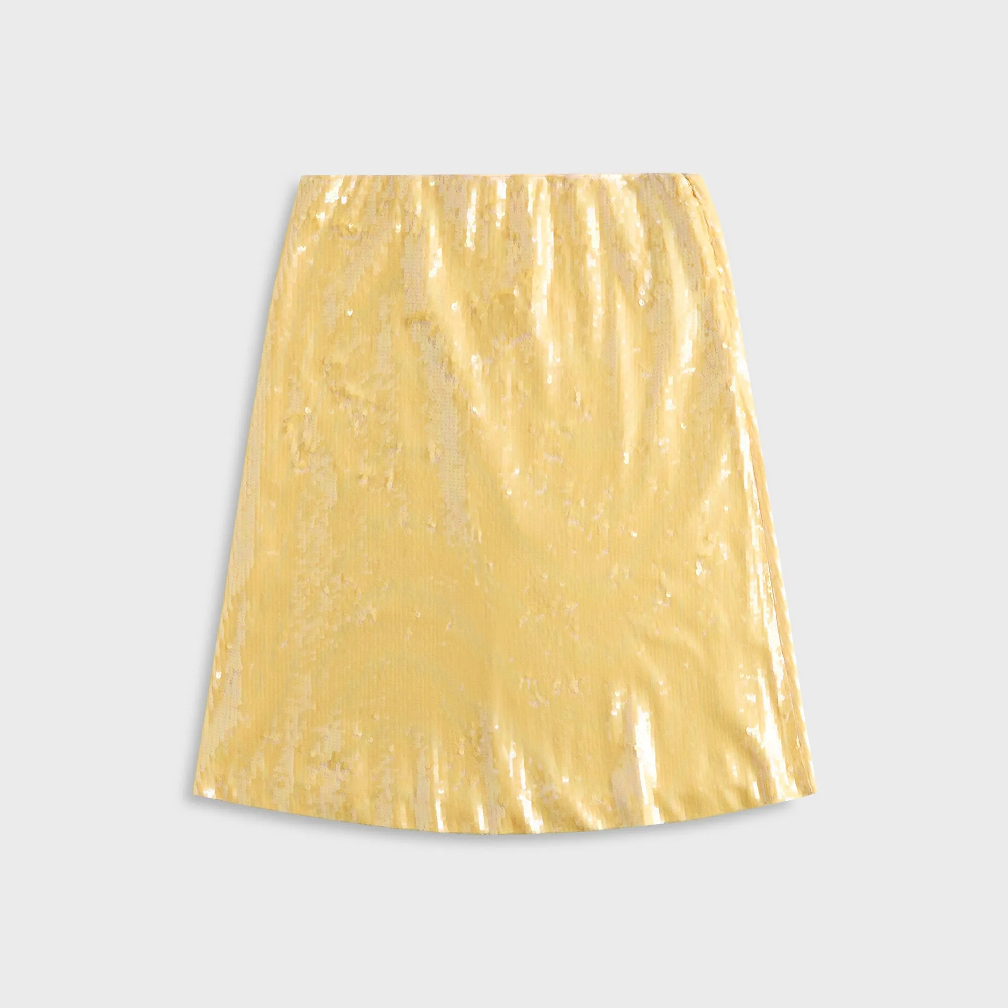 GUIZIO Isabelle Sequin Midi Skirt - Honey Butter Clean Fit Sophisticated Mood