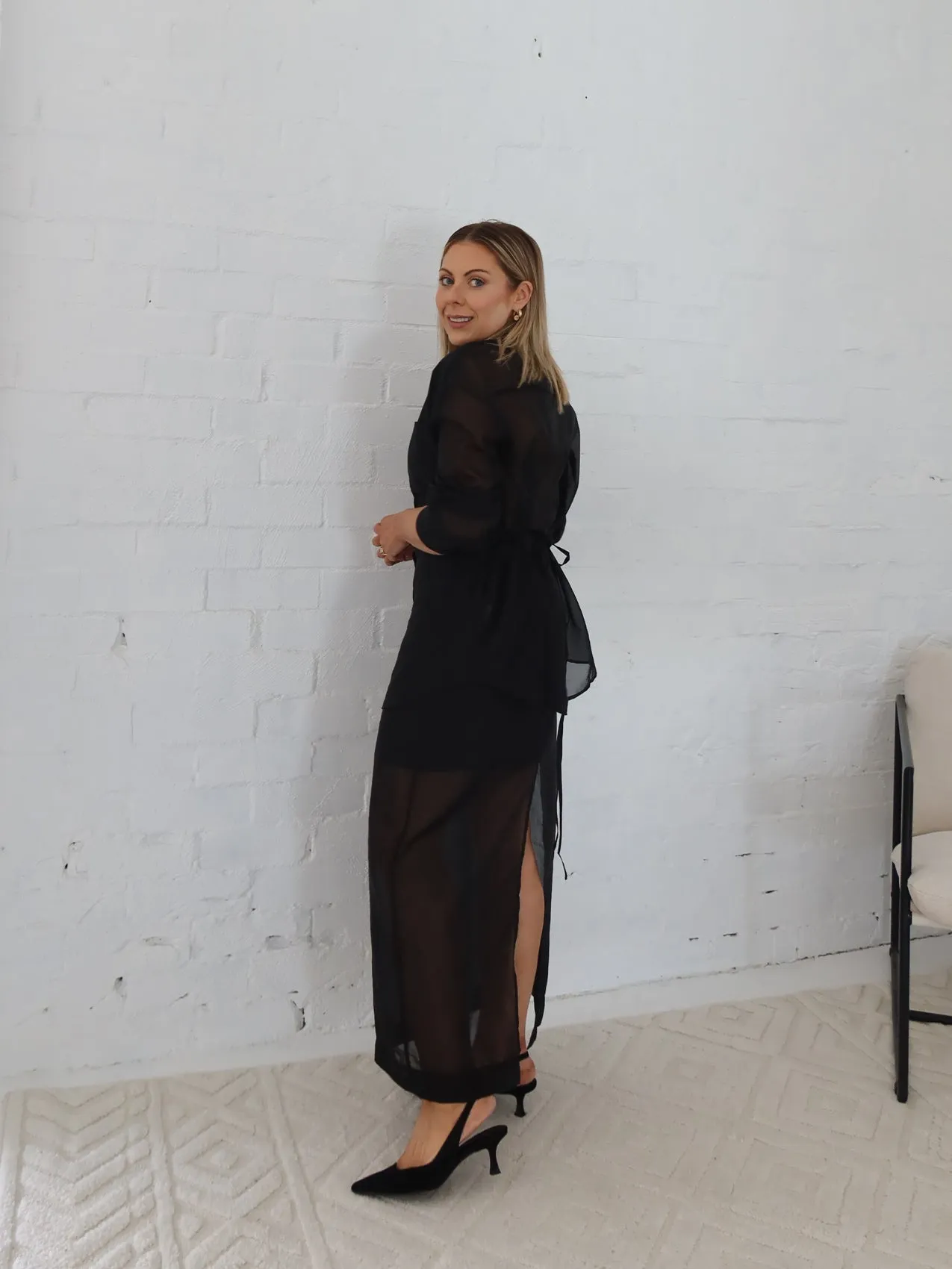 Remy Skirt- Black Seasonal Drop Pull On Style