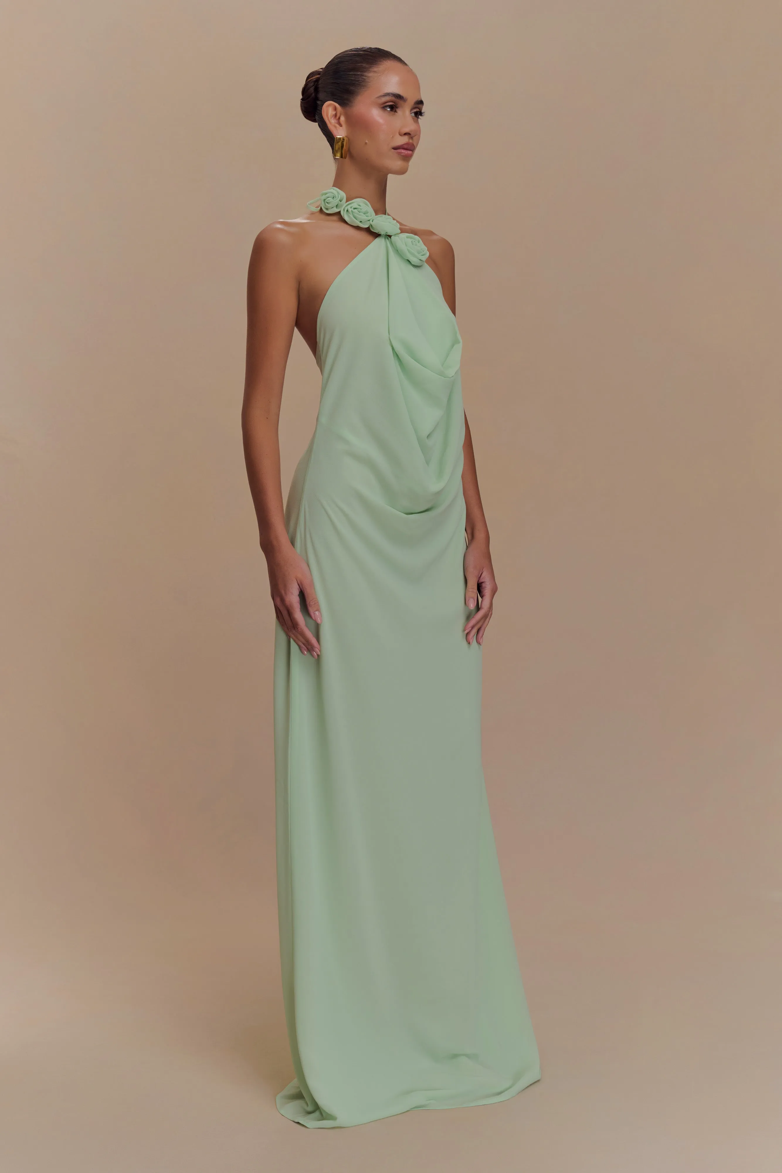 Rosalia Cowl Neck Maxi Dress - Sage Love Soft