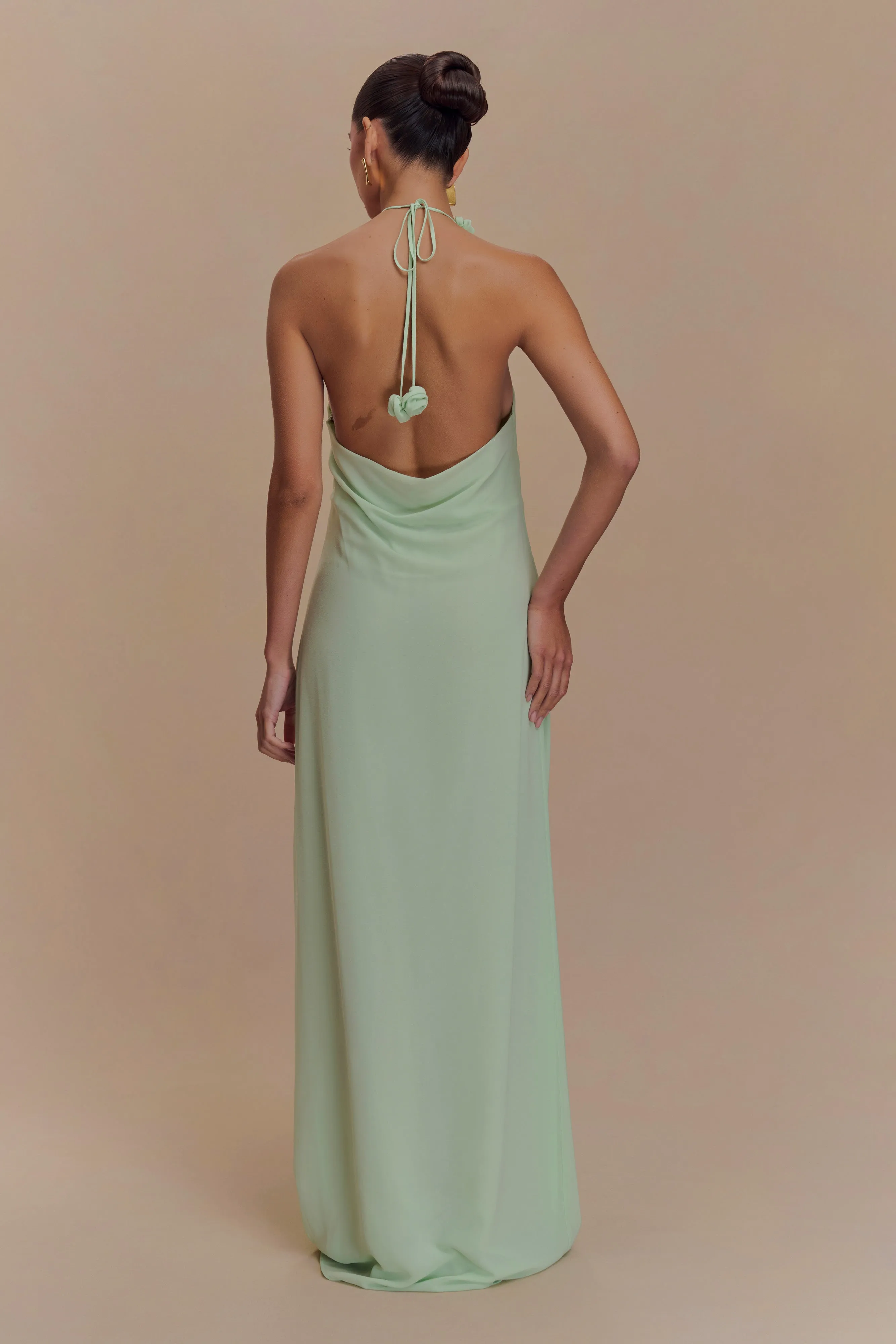Rosalia Cowl Neck Maxi Dress - Sage Heart Glow Easy Lovely